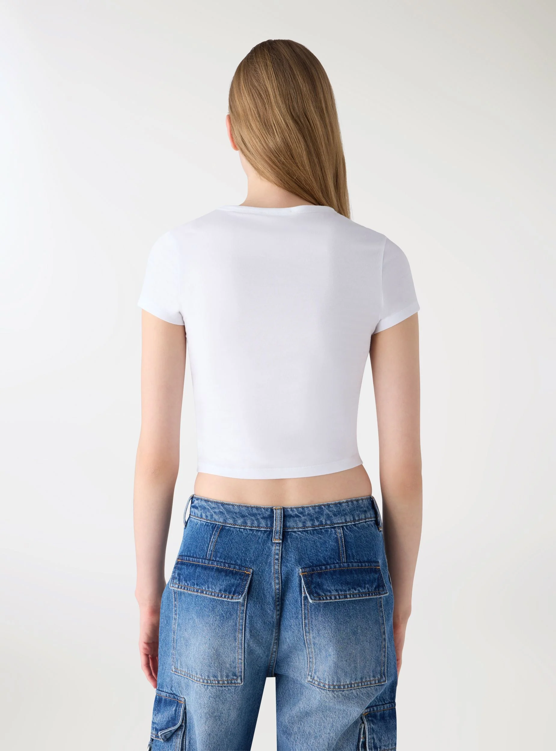 T-shirt crop con stampa orsetti - Image 3