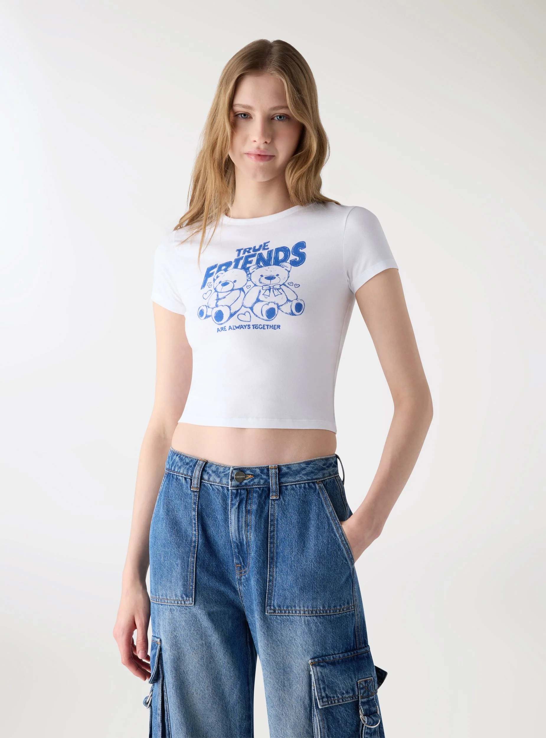 T-shirt crop con stampa orsetti - Image 8