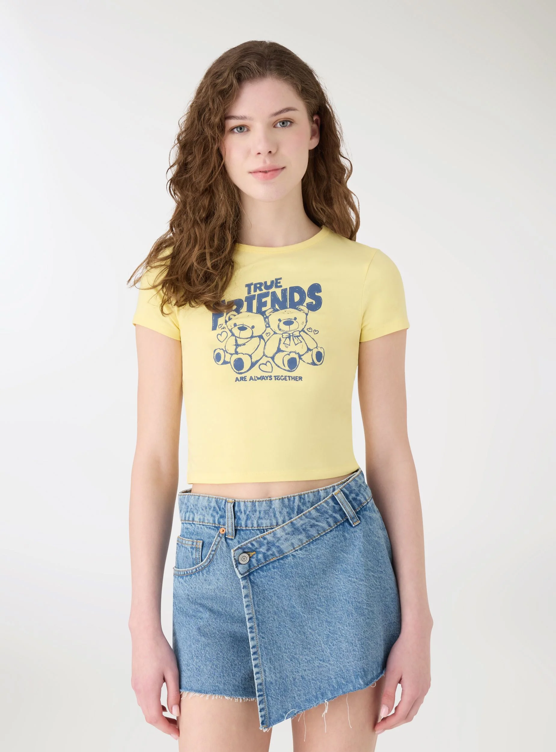 T-shirt crop con stampa orsetti - Image 2