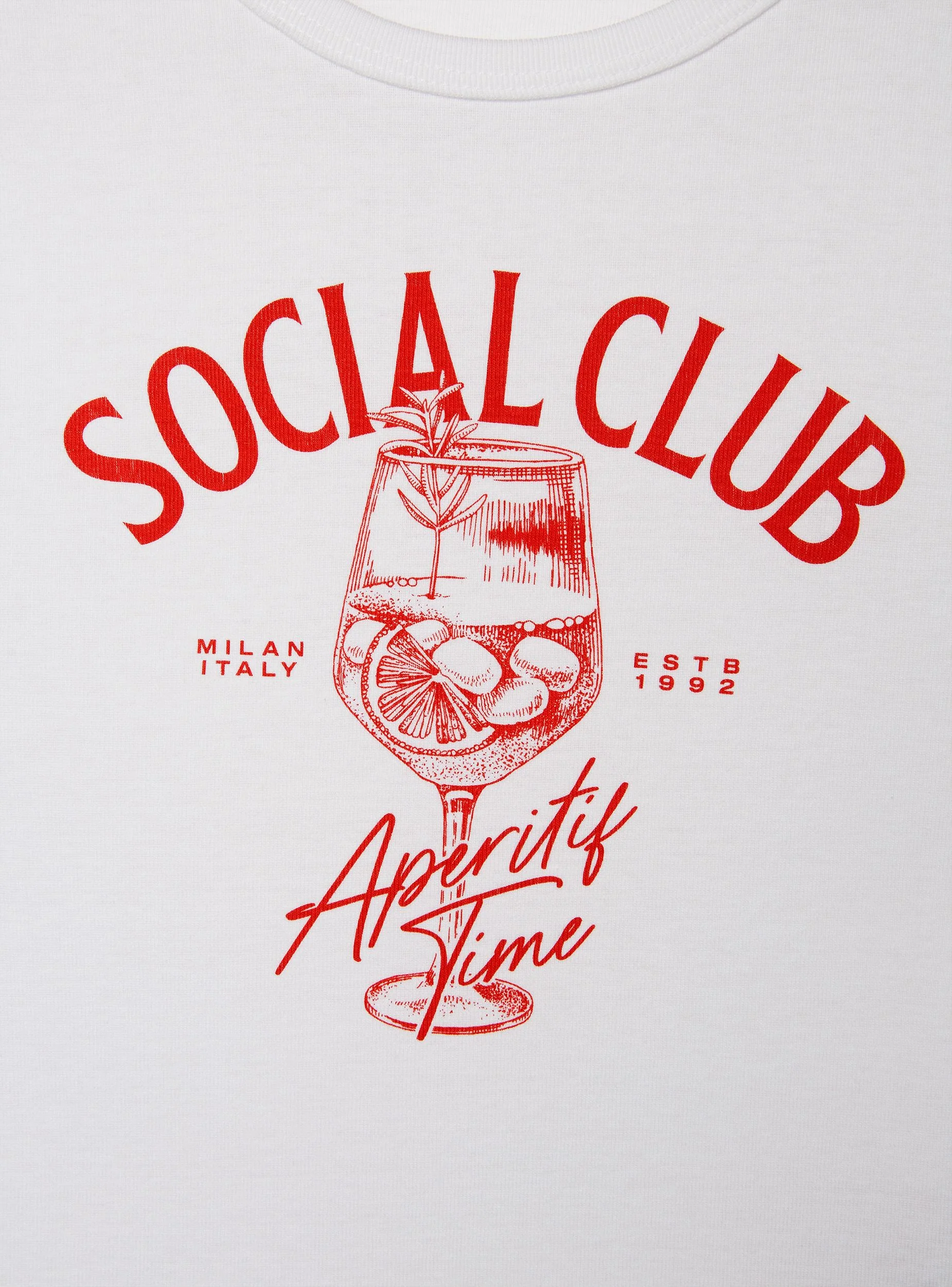 T-shirt crop con stampa social club - Image 6