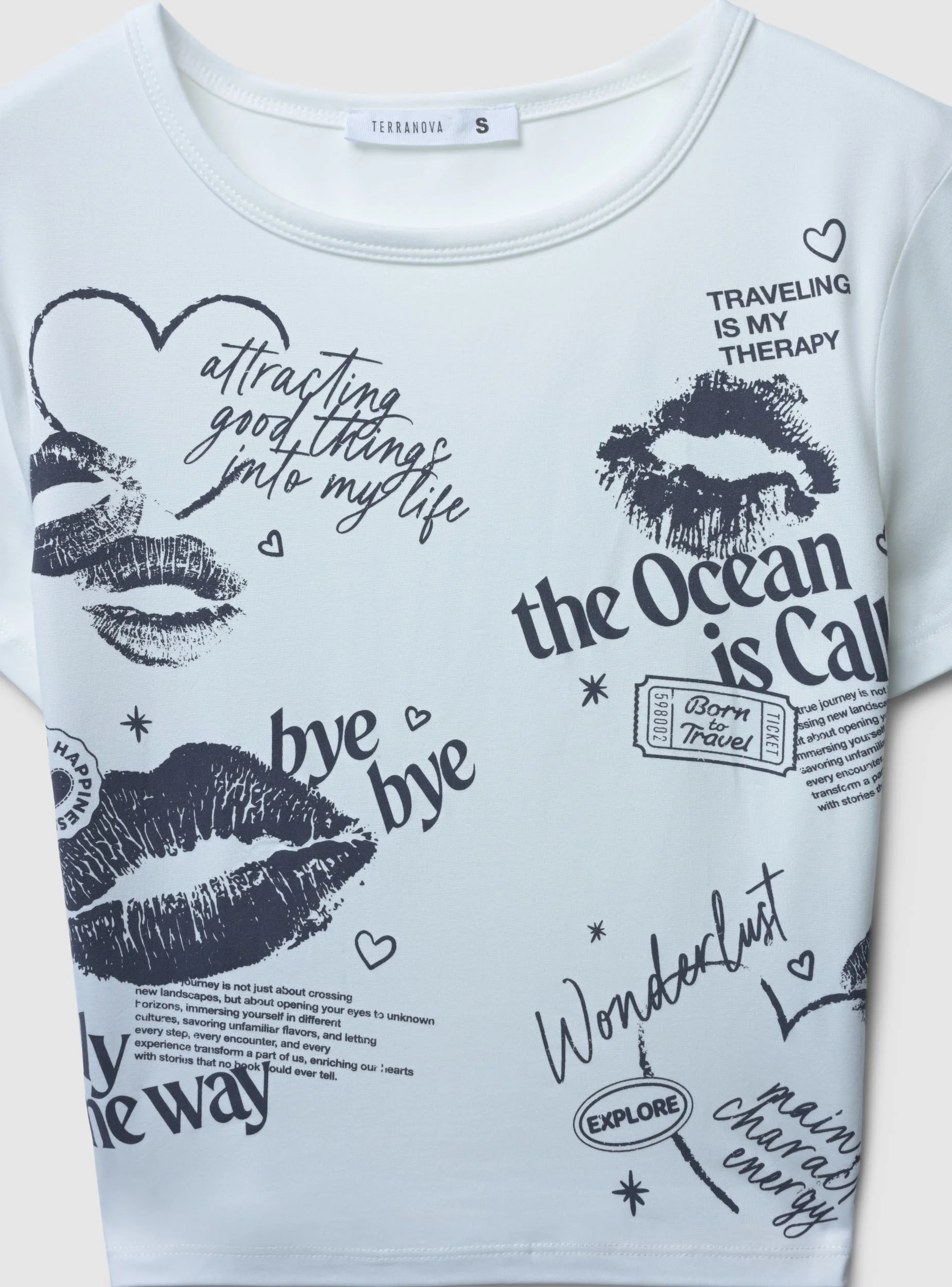 T-shirt crop con stampe - Image 6