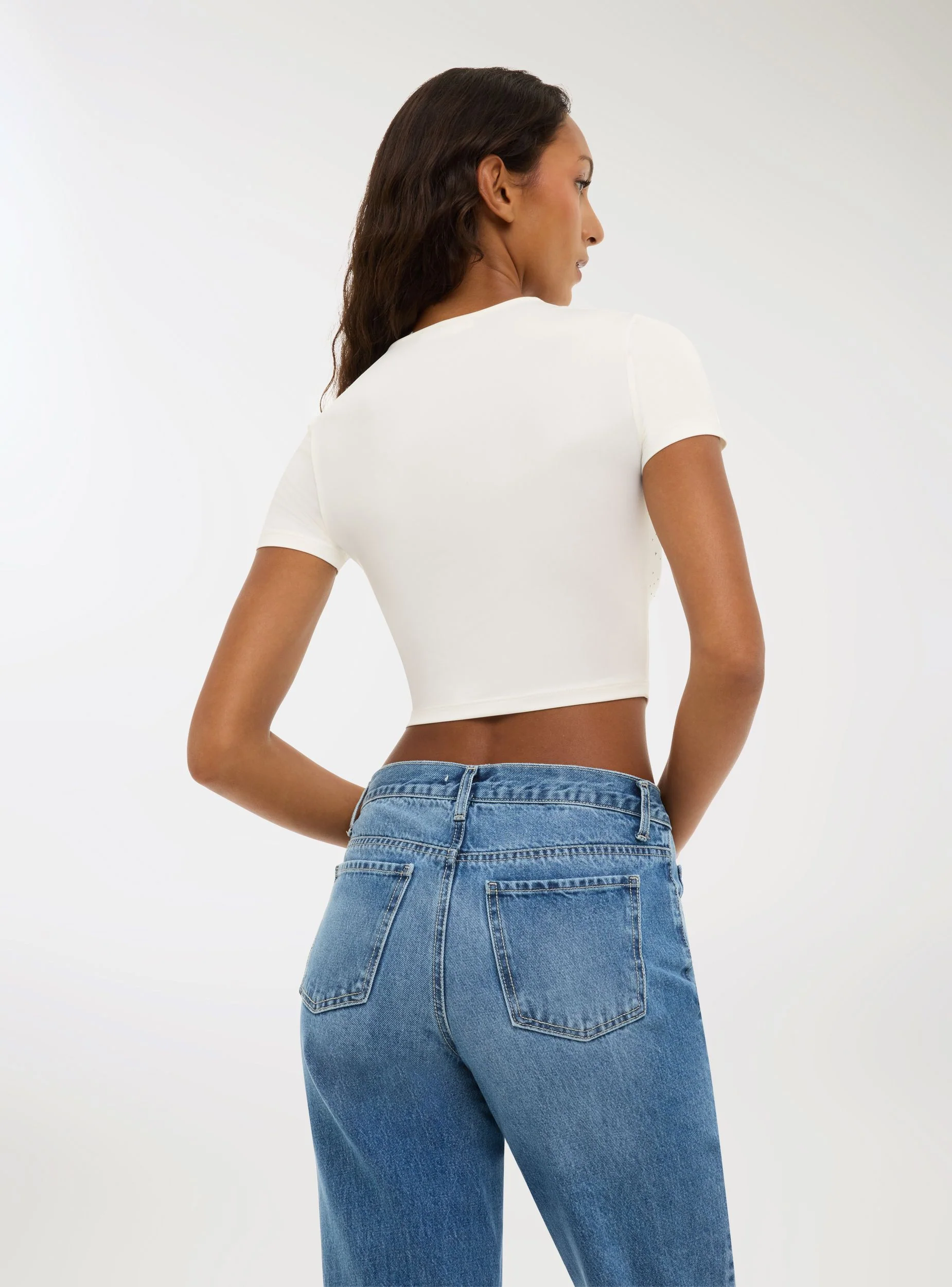 T-shirt crop con strass - Image 4