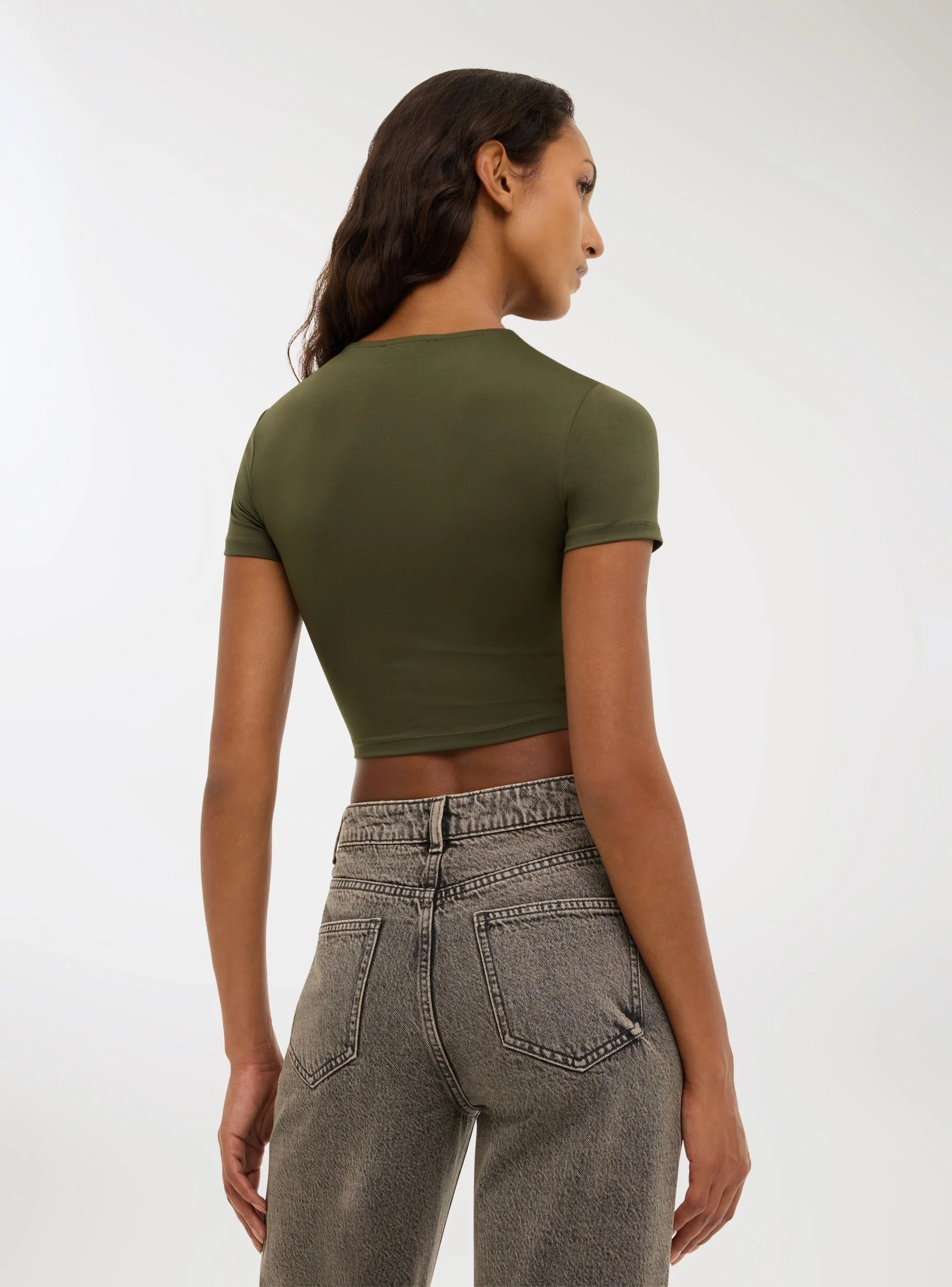 T-shirt crop elasticizzata - Image 4