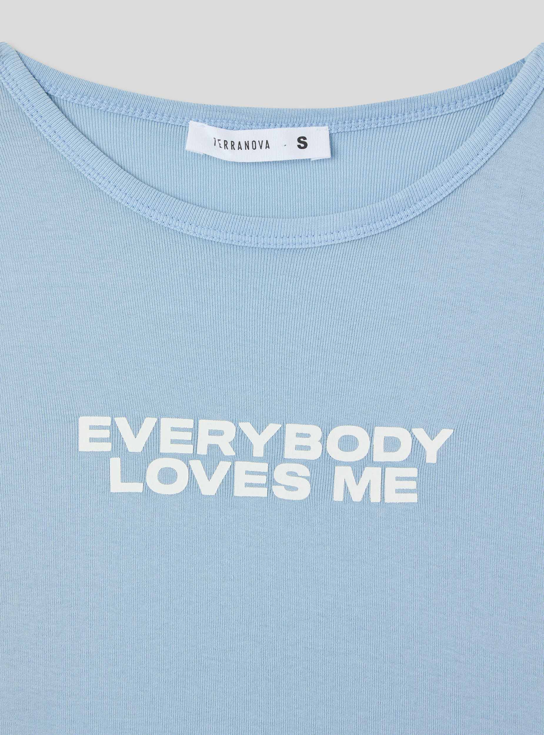 T-shirt crop garment-dyed con messaggio - Image 6
