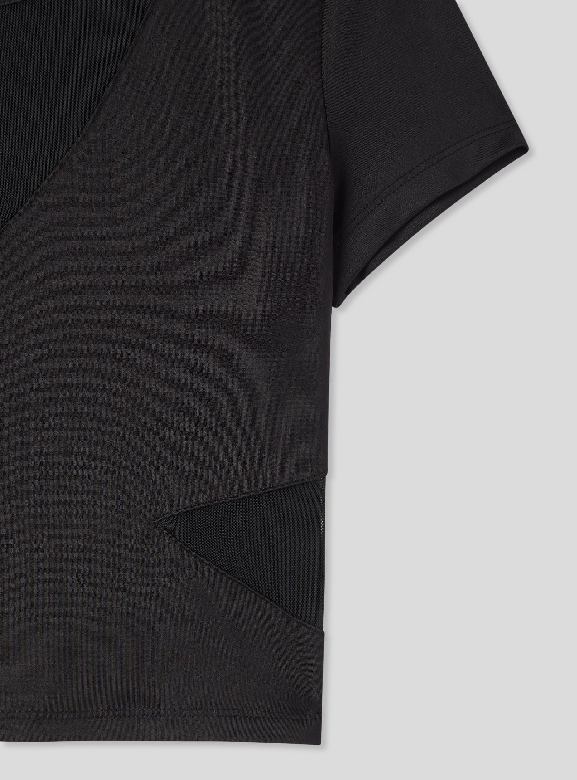 T-shirt crop in microfibra con trasparenze - Image 6