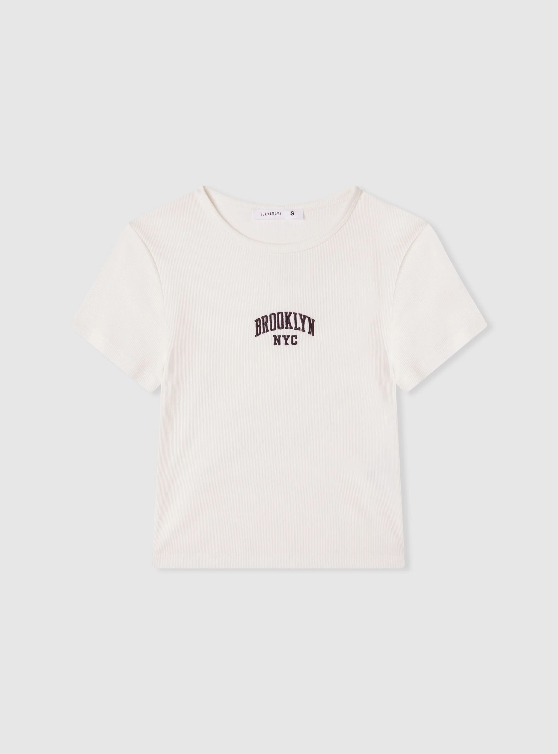T-shirt crop scritta stile college - Image 6