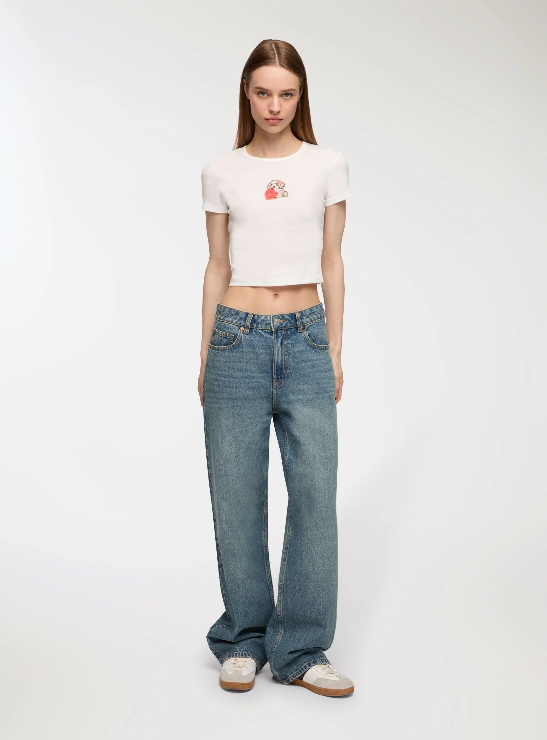 T-shirt crop stampa animaletto - Image 2
