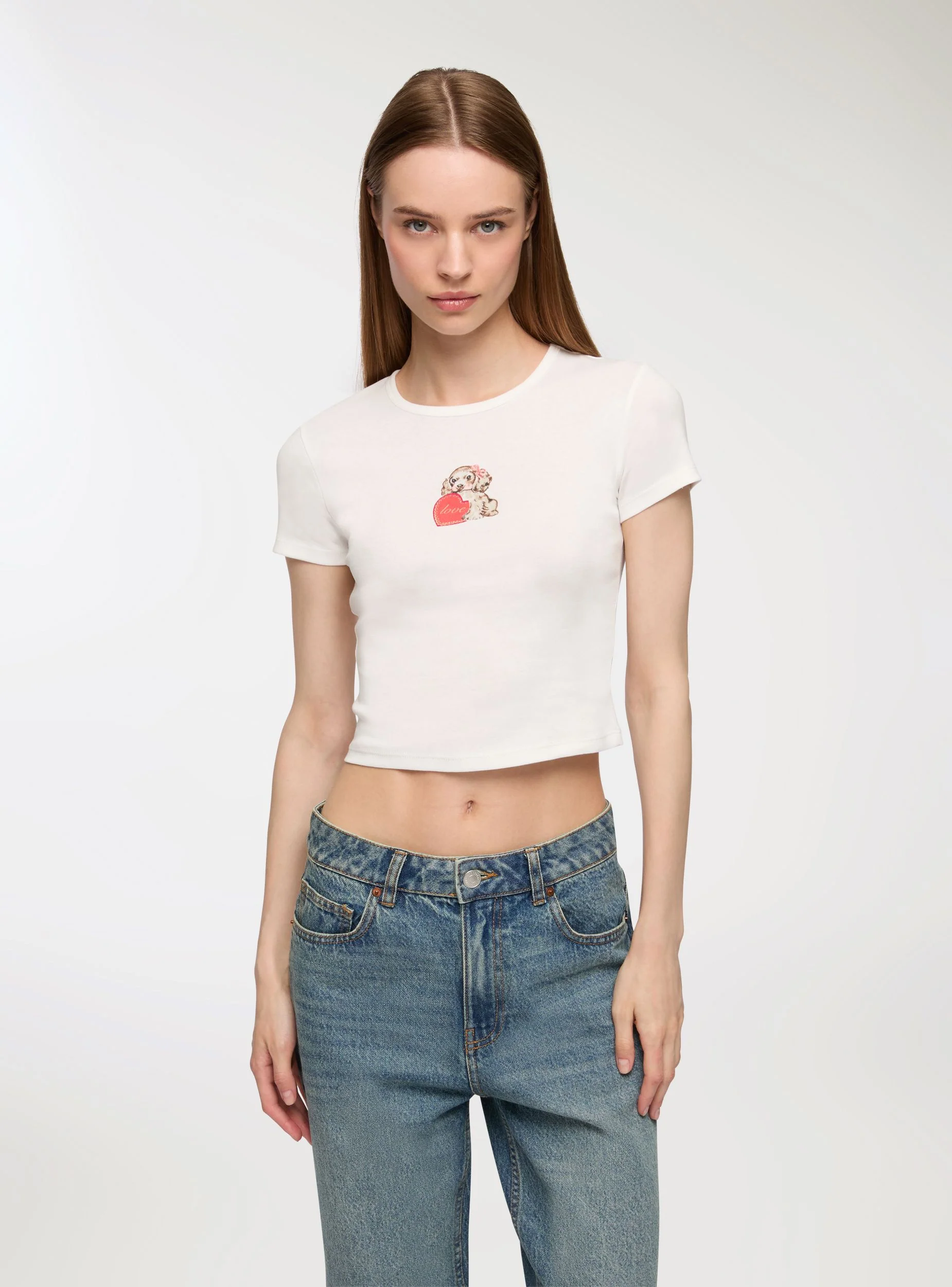 T-shirt crop stampa animaletto - Image 3