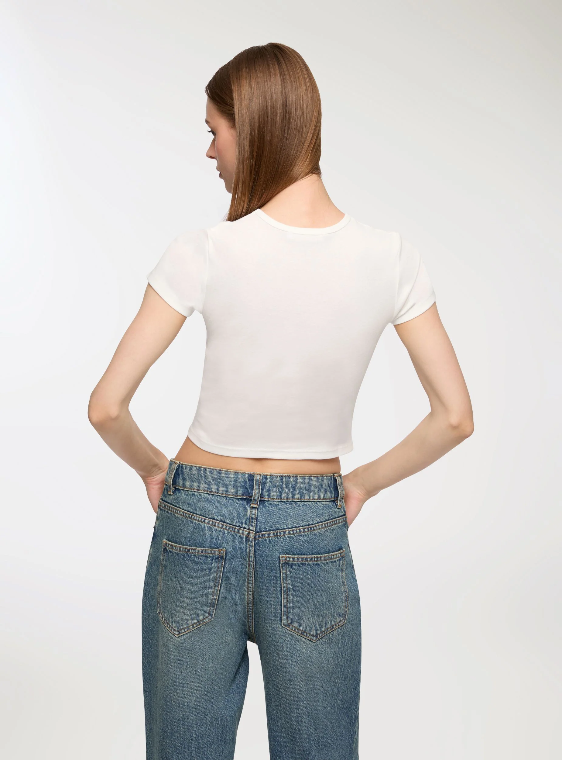 T-shirt crop stampa animaletto - Image 4