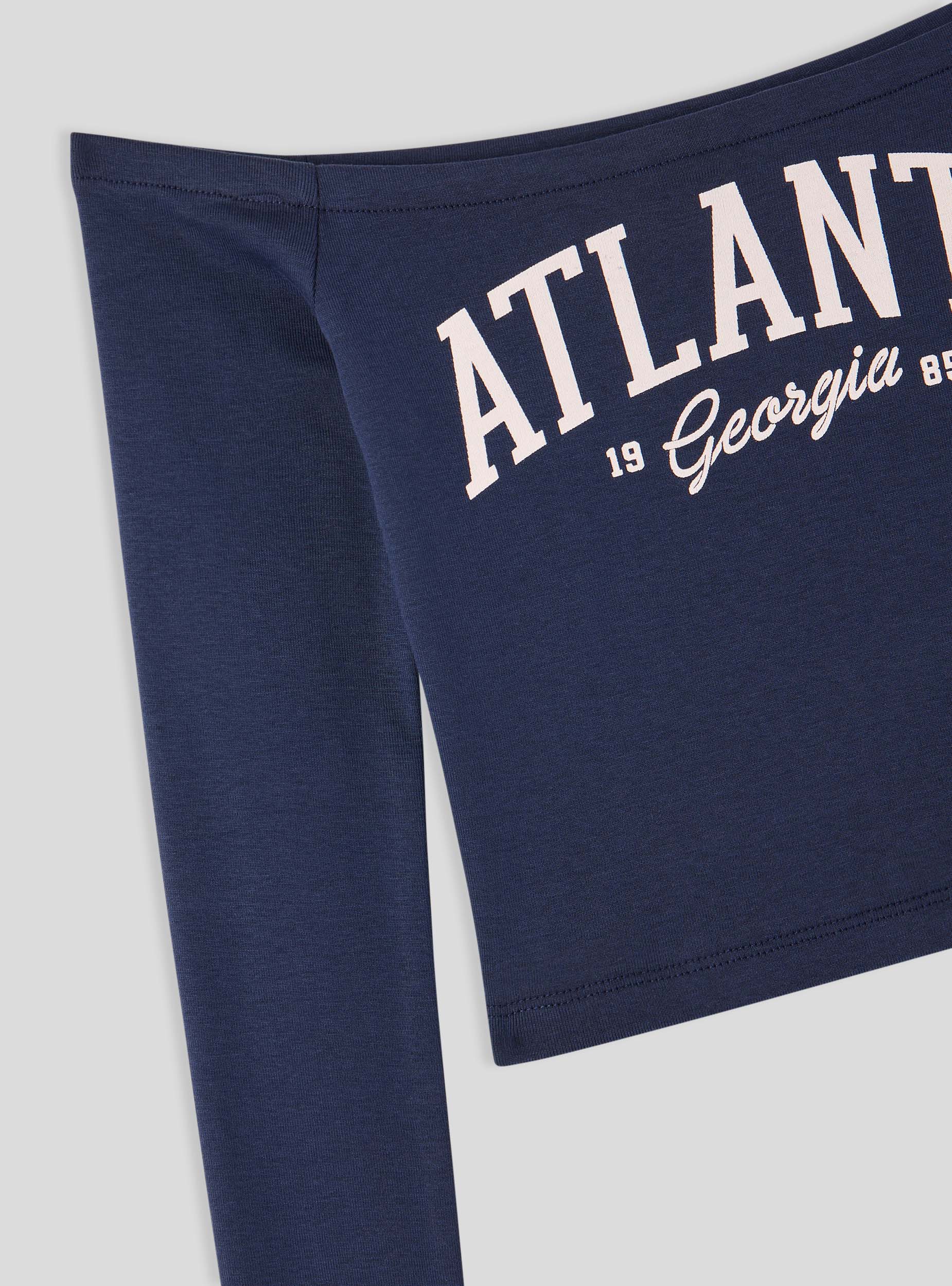 T-shirt crop stampa college - Image 6