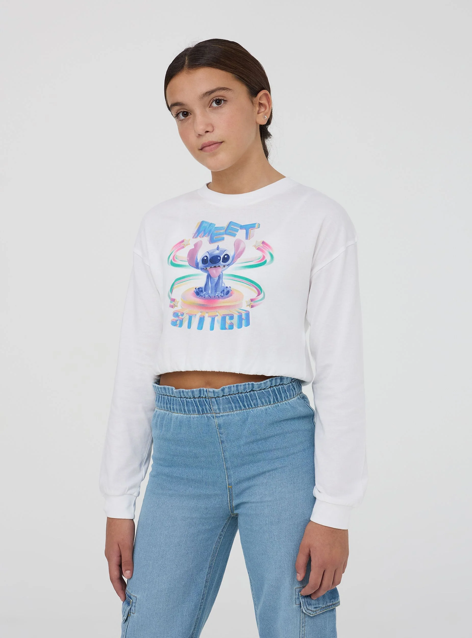 T-shirt crop stampa Stitch® - Image 3