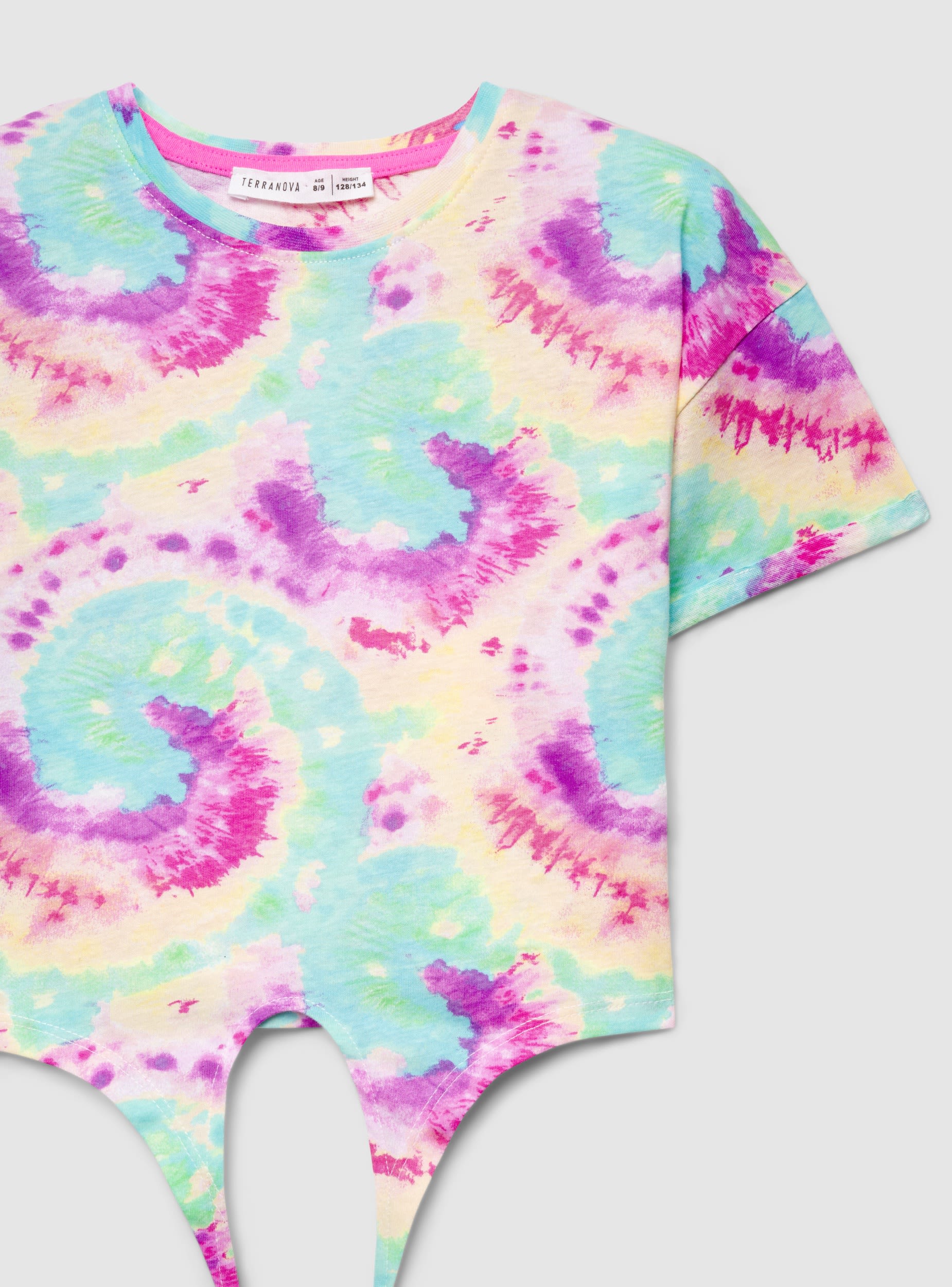 T-shirt crop tie-dye con nodo frontale - Image 7