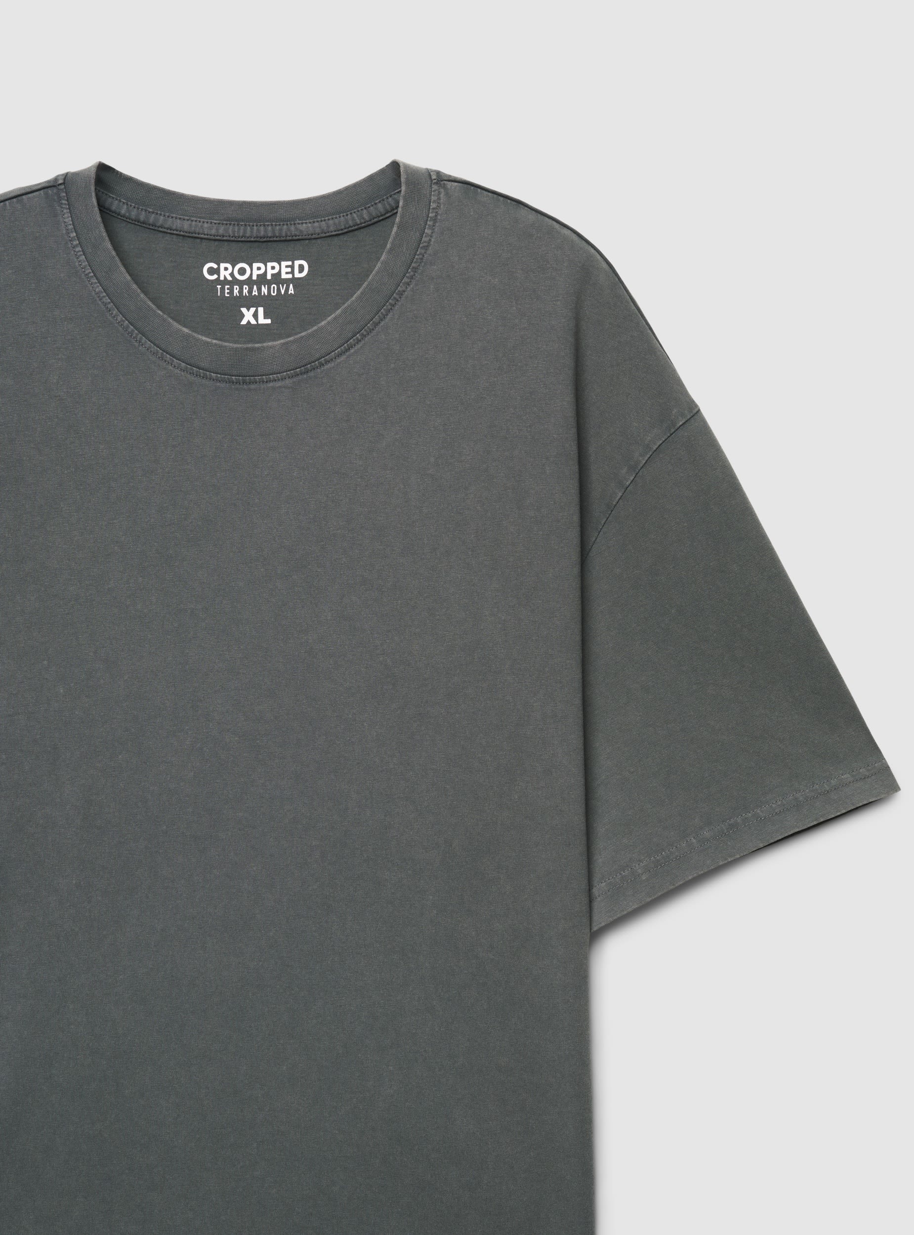 T-shirt crop tinta unita effetto acid wash - Image 5
