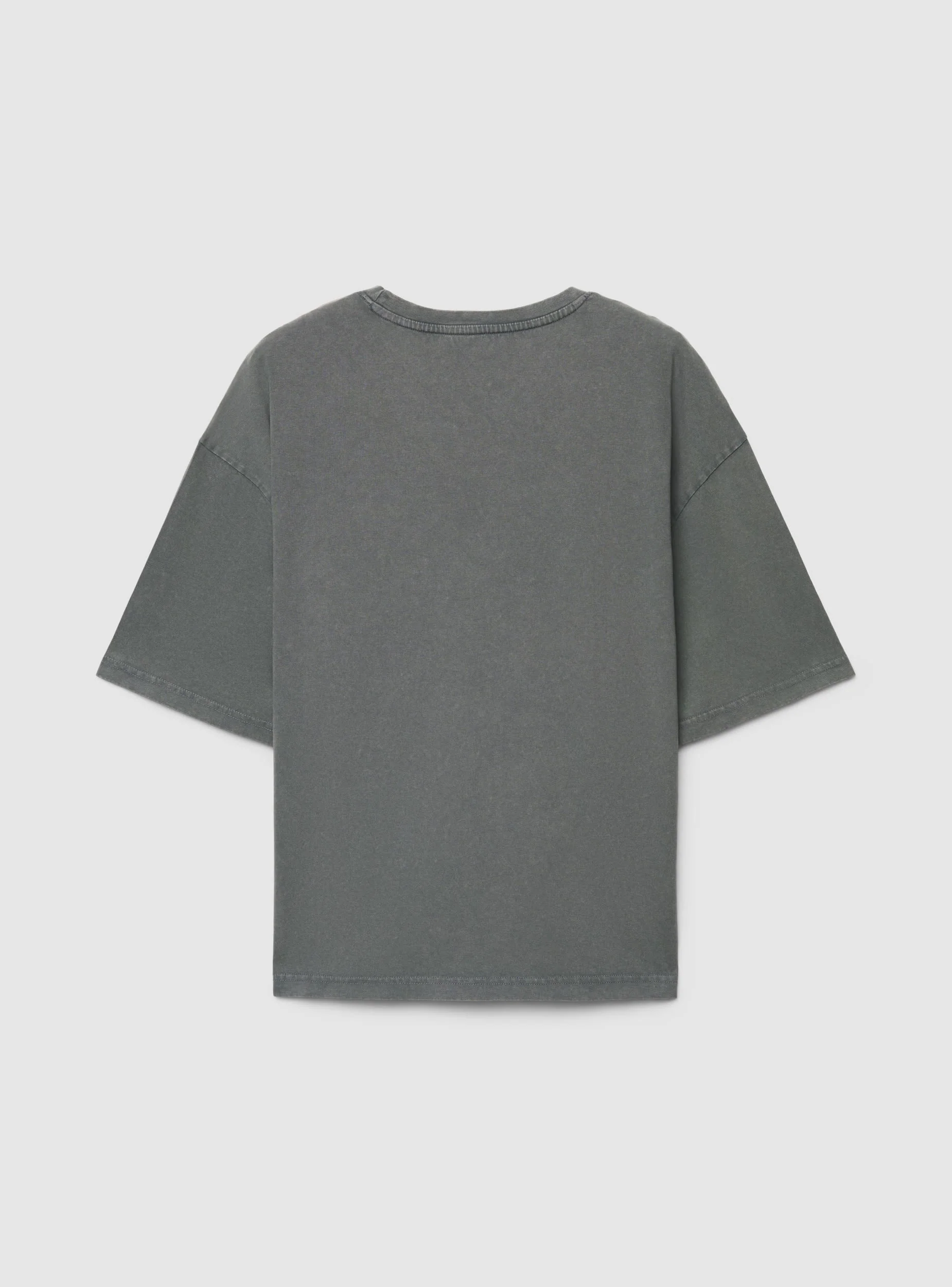 T-shirt crop tinta unita effetto acid wash - Image 6