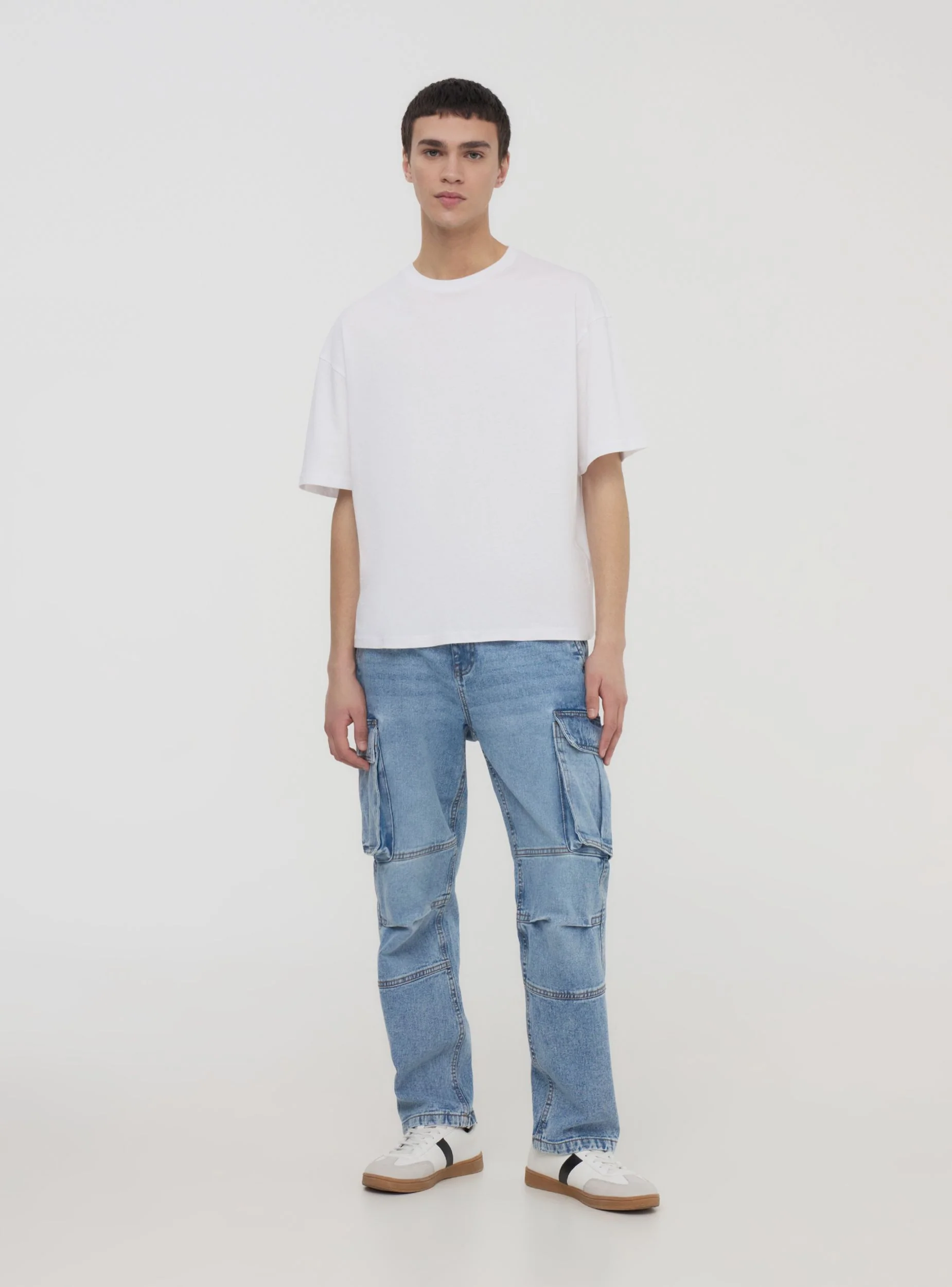T-shirt cropped tinta unita