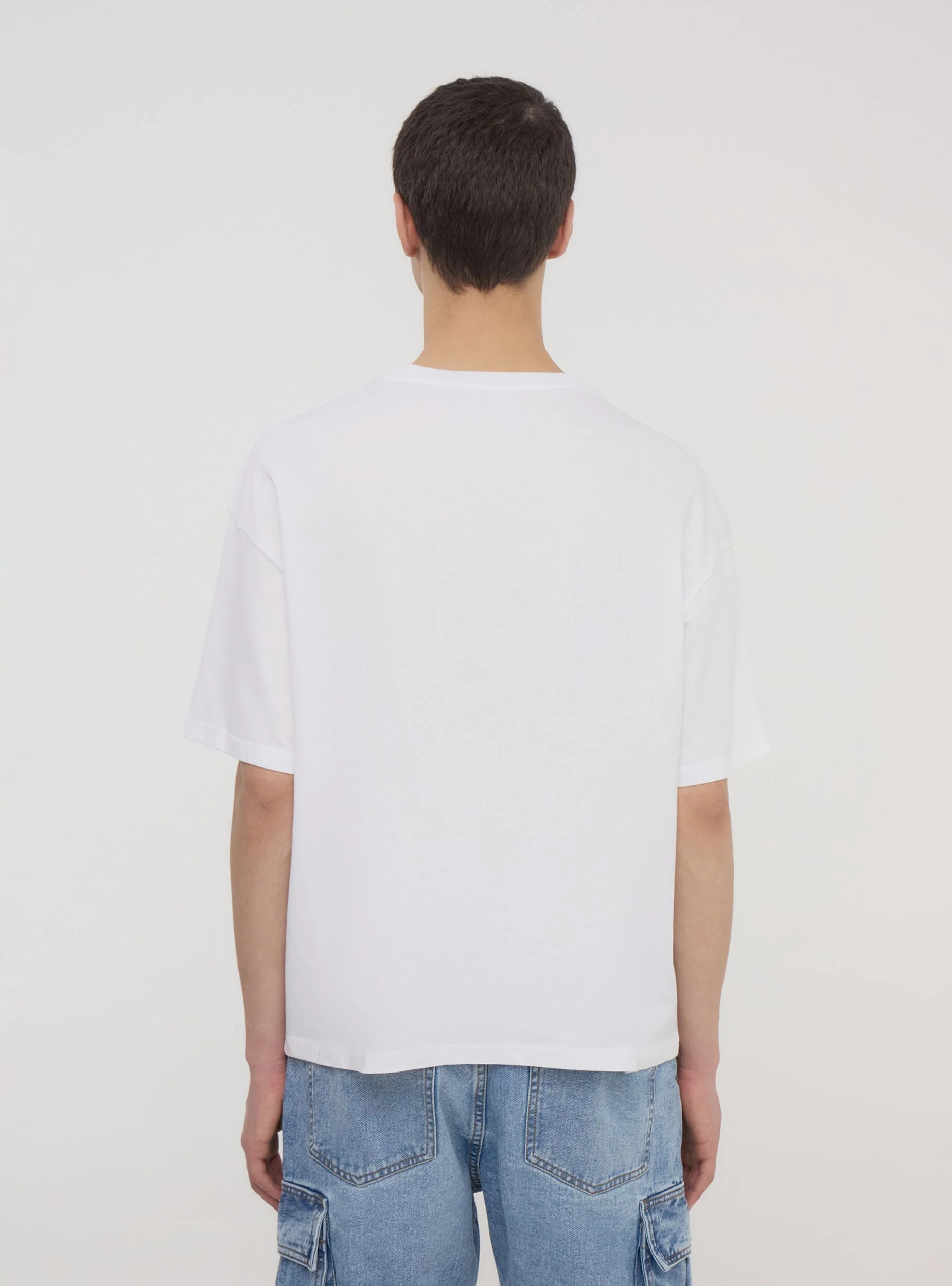 T-shirt cropped tinta unita - Image 2