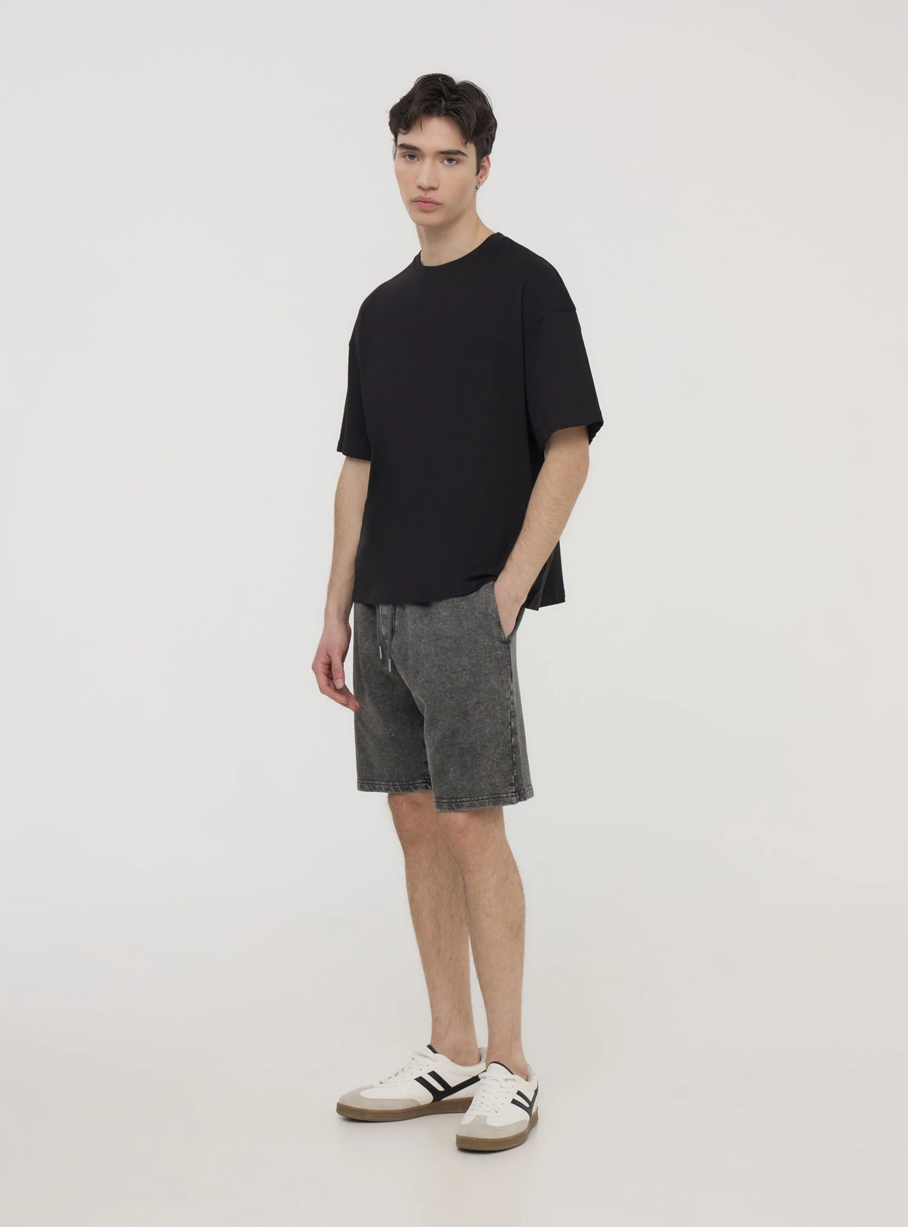 T-shirt cropped tinta unita - Image 3