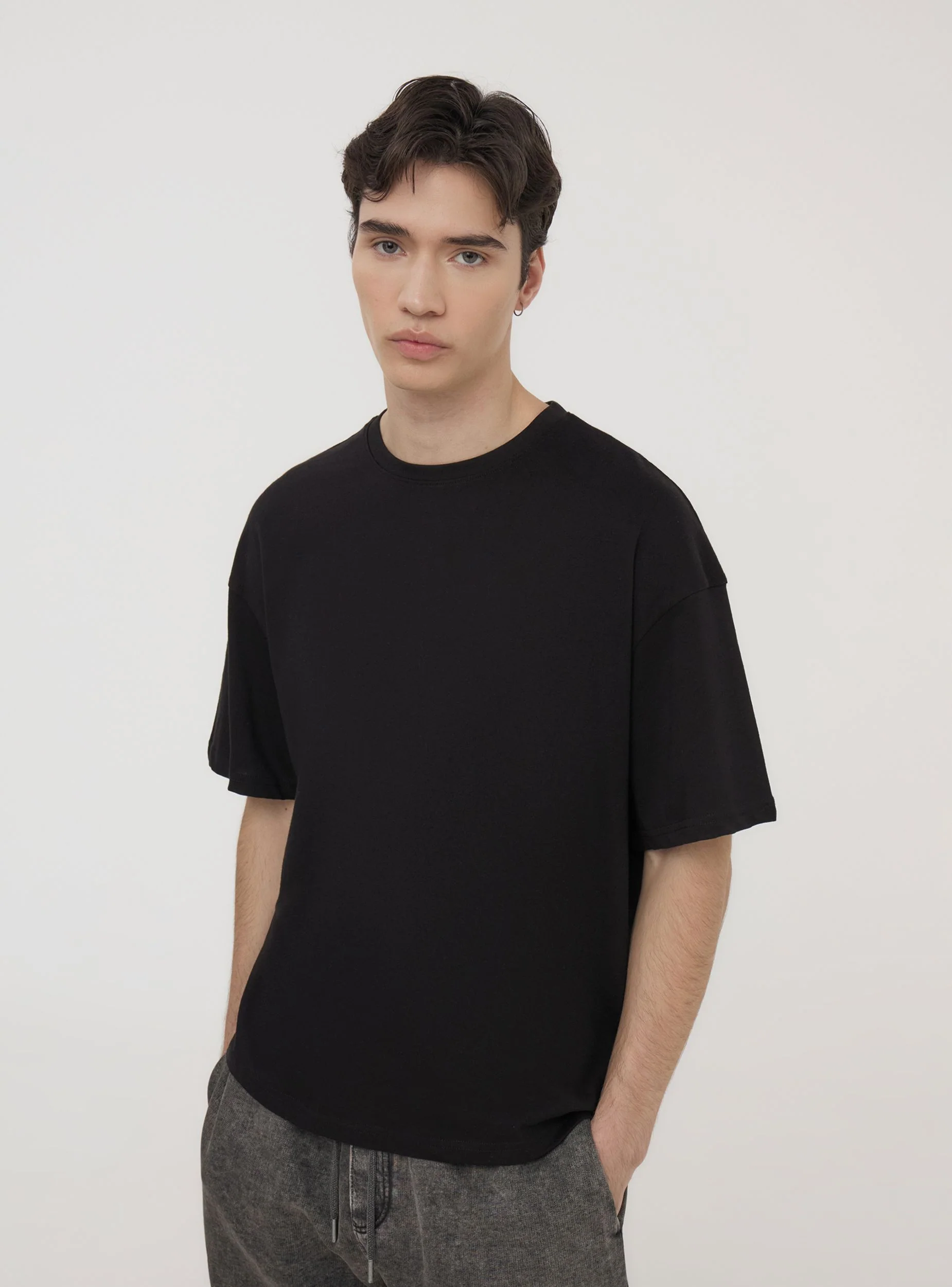 T-shirt cropped tinta unita - Image 7
