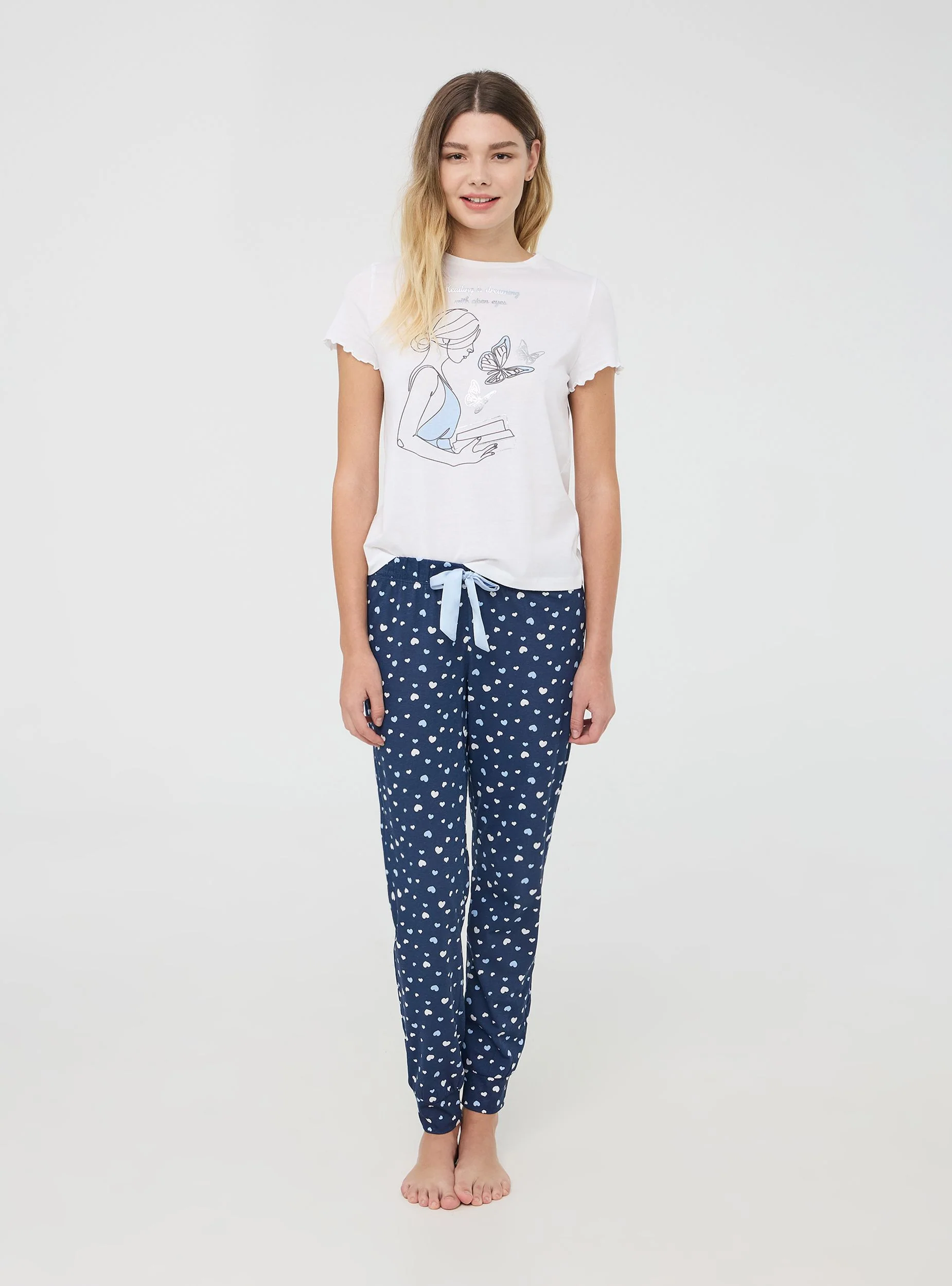 T-shirt del pigiama con stampa e scritta - Image 3