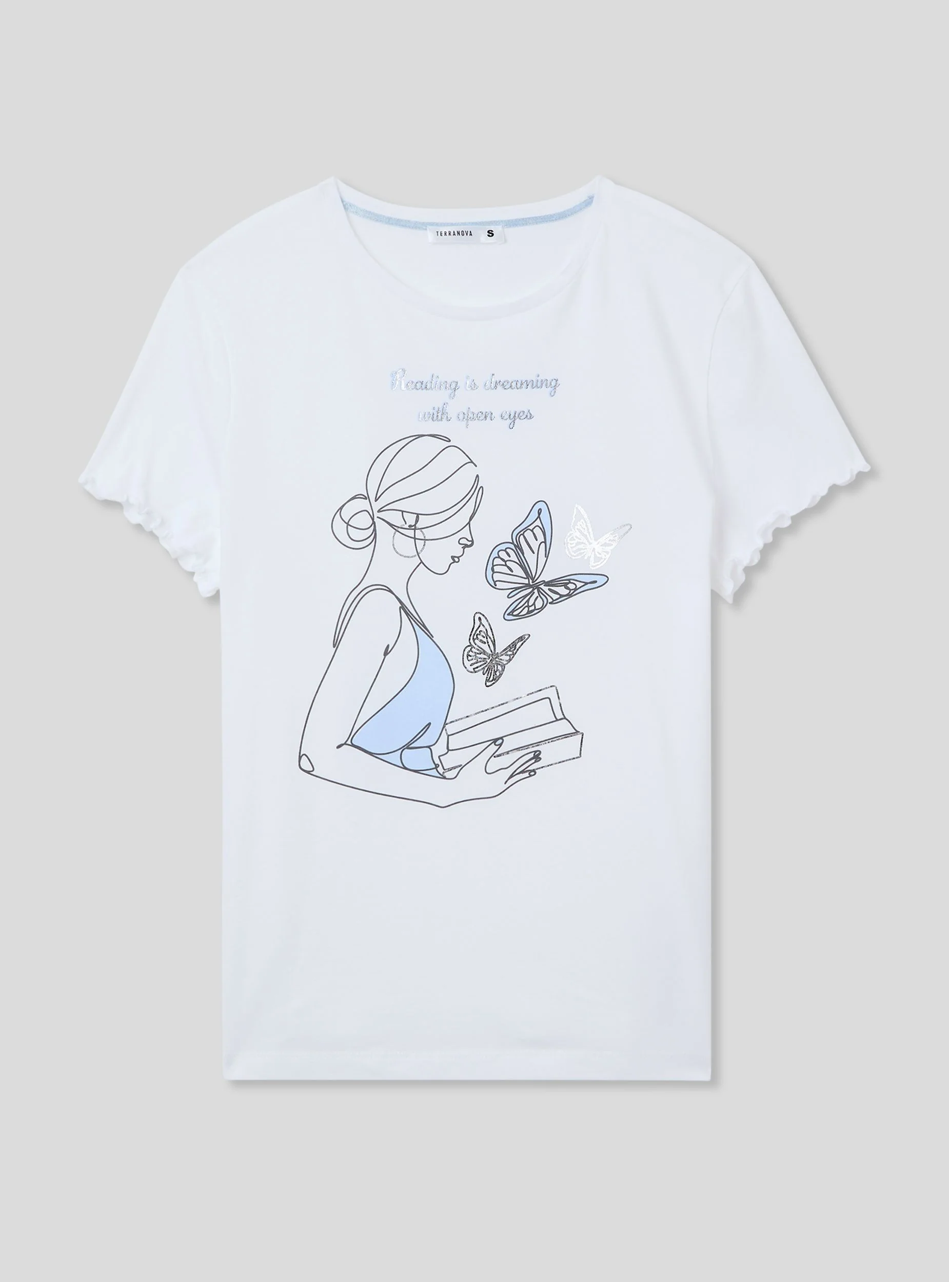 T-shirt del pigiama con stampa e scritta - Image 4