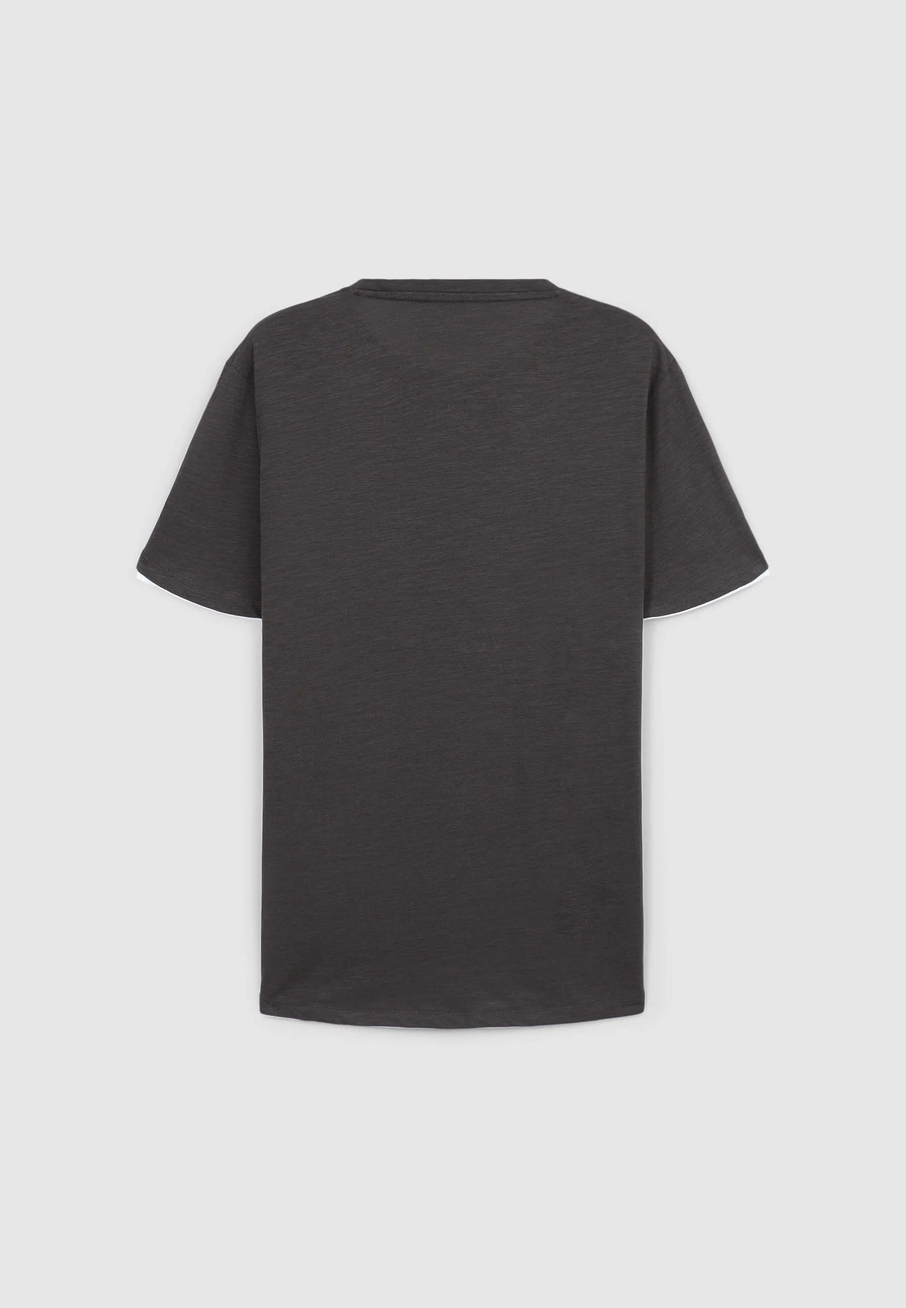 T-shirt doppiata tinta unita - Image 5