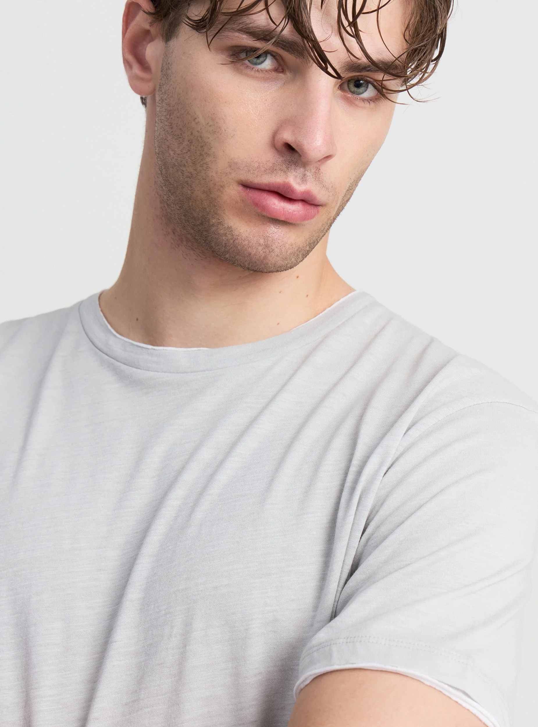 T-shirt doppiata tinta unita - Image 3