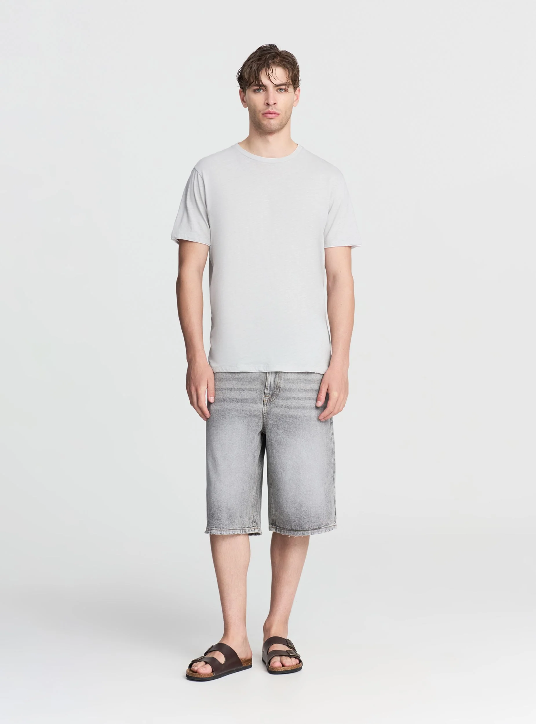 T-shirt doppiata tinta unita - Image 4