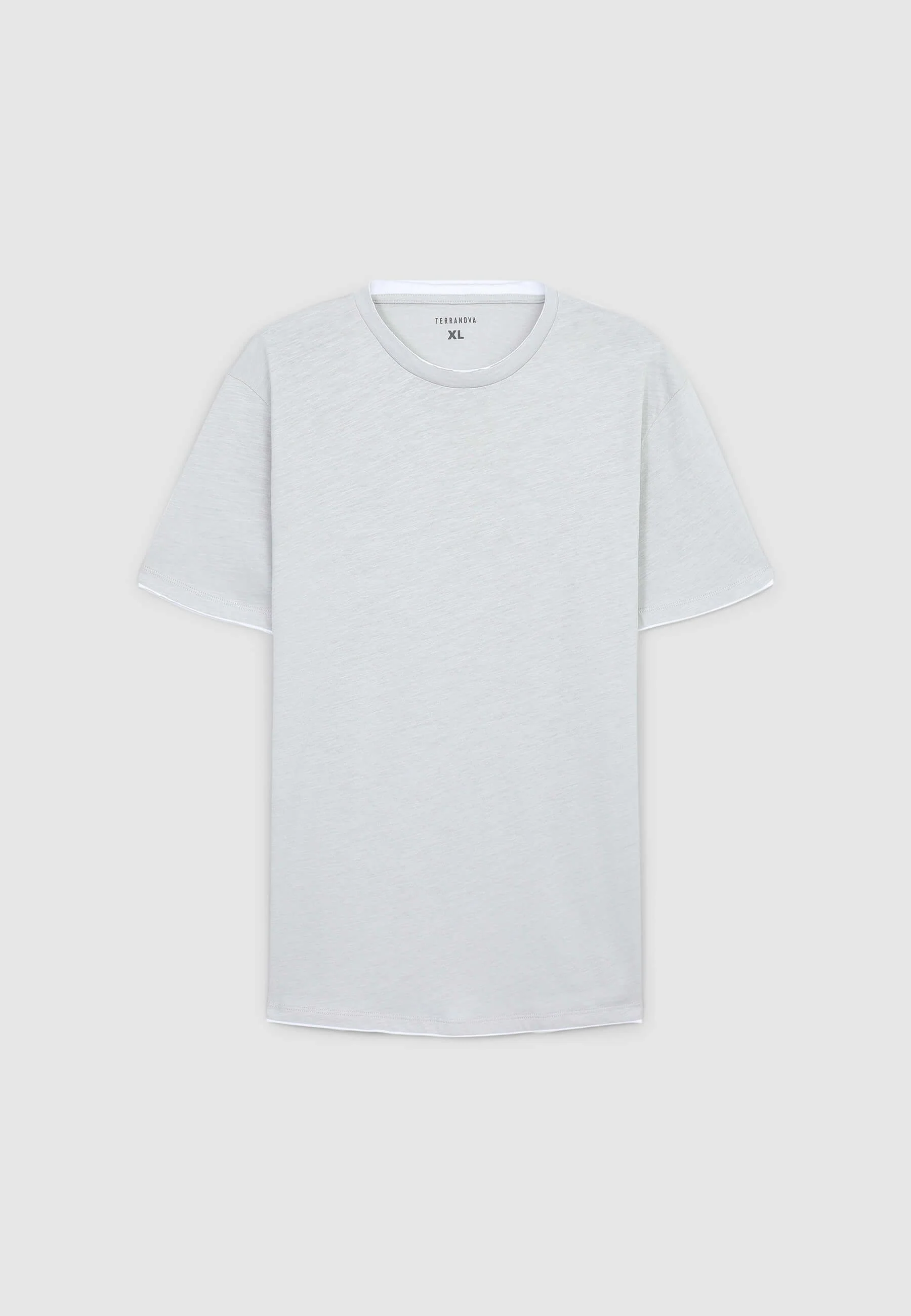 T-shirt doppiata tinta unita - Image 7