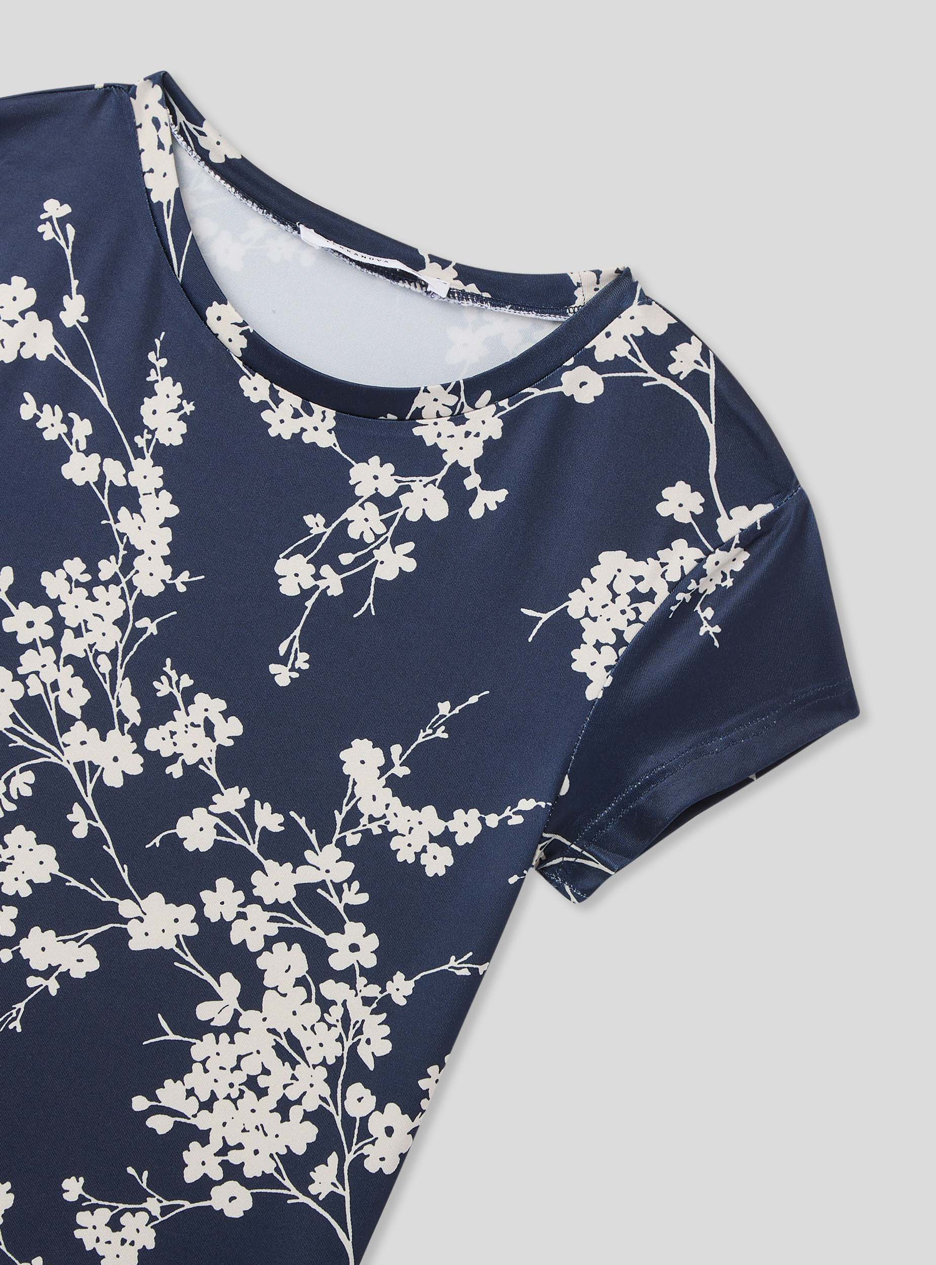 T-shirt elasticizzata a fiori - Image 6