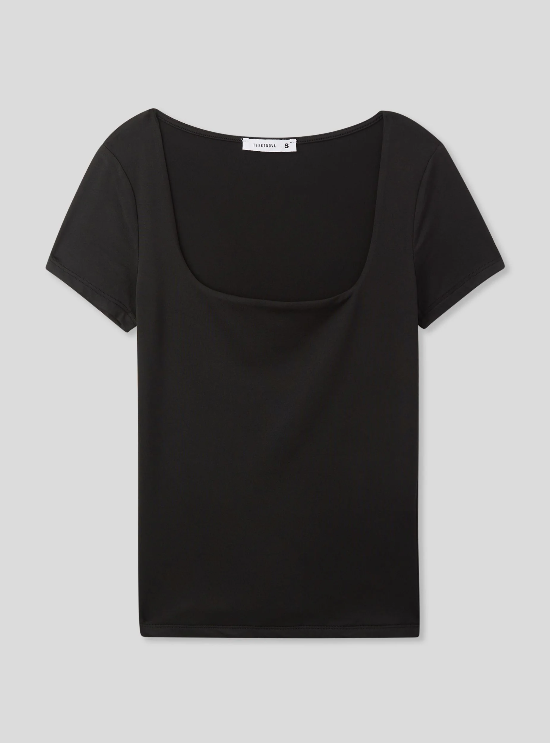 T-shirt elasticizzata con scollo ampio - Image 4