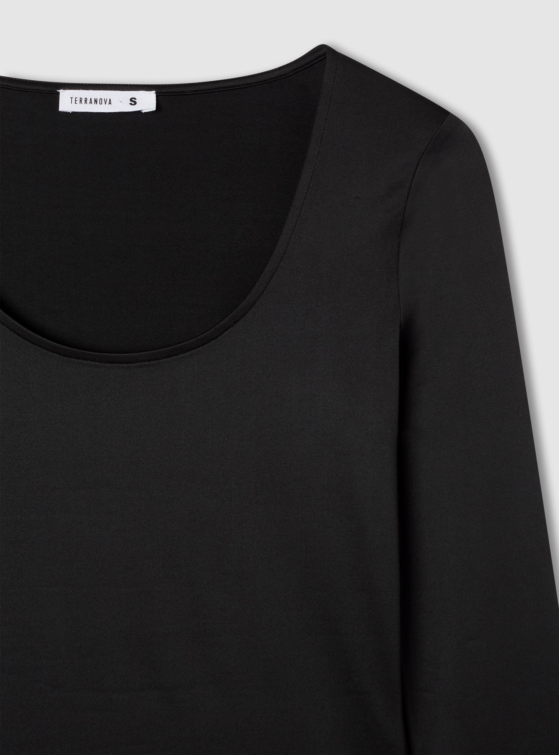 T-shirt elasticizzata scollo tondo - Image 6