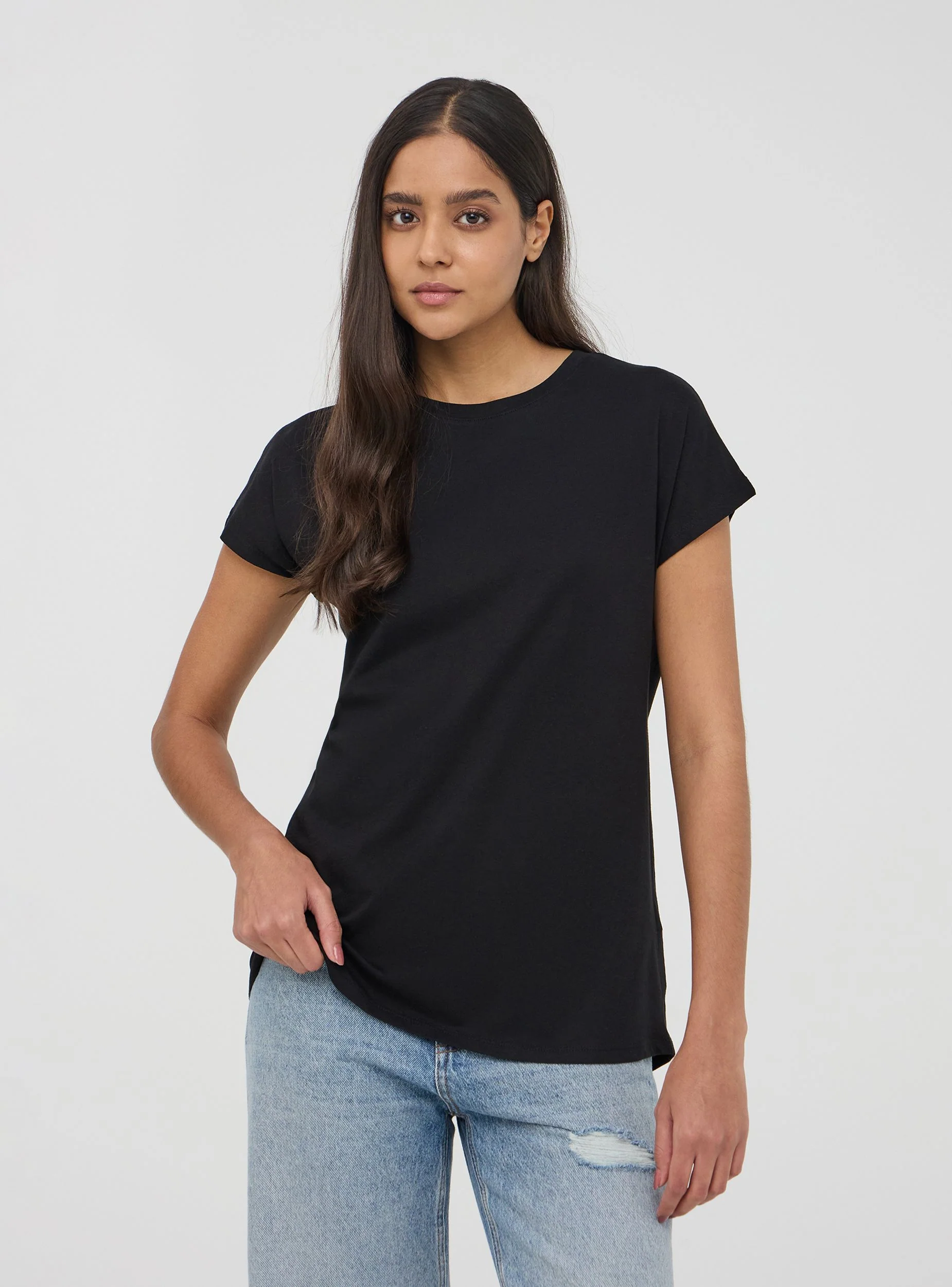 T-shirt girocollo tinta unita - Image 3