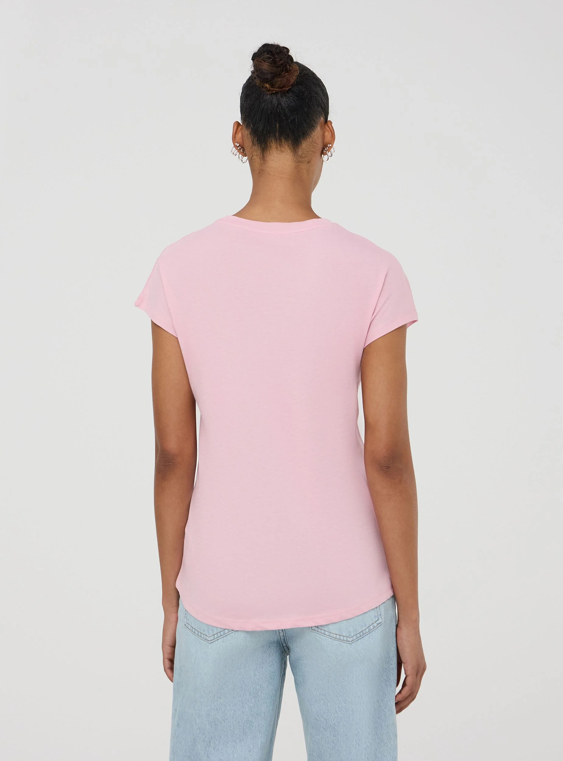 T-shirt girocollo tinta unita - Image 3