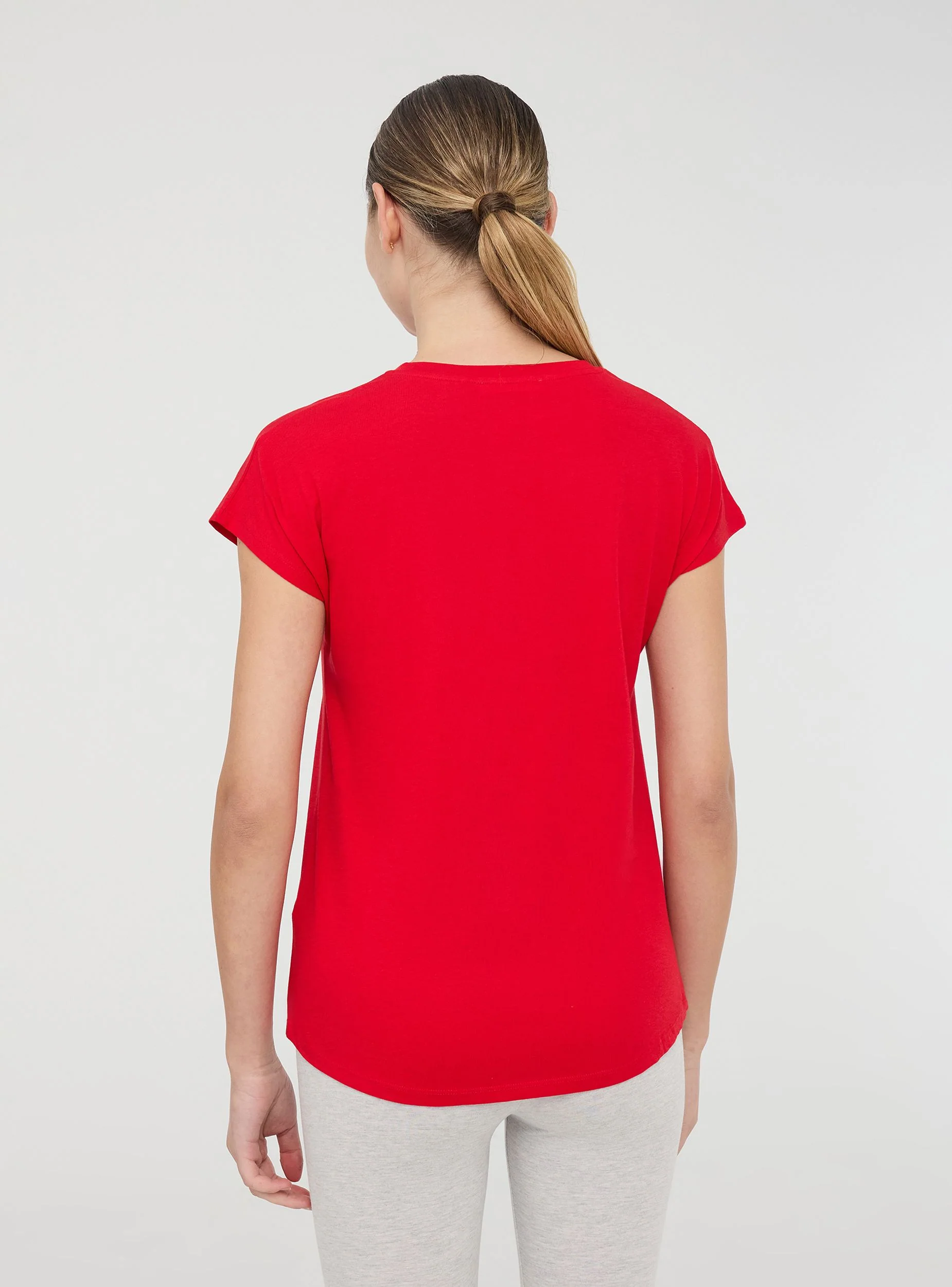 T-shirt girocollo tinta unita - Image 2