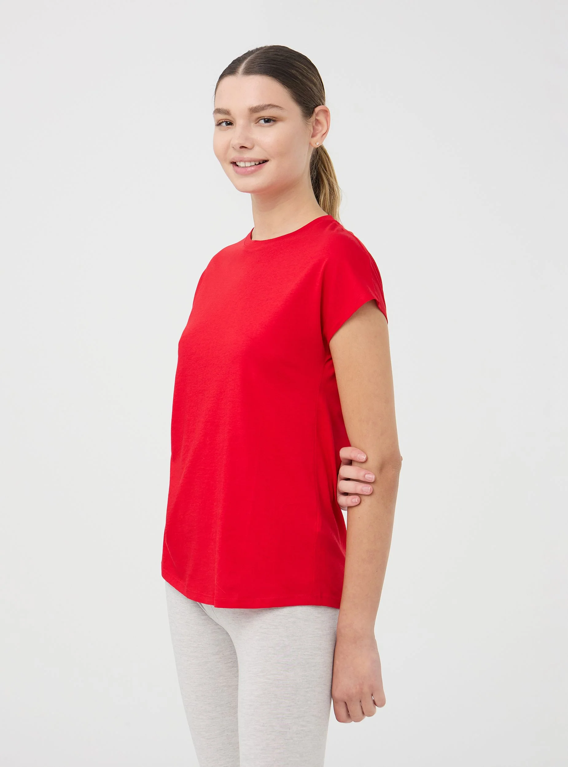 T-shirt girocollo tinta unita - Image 3