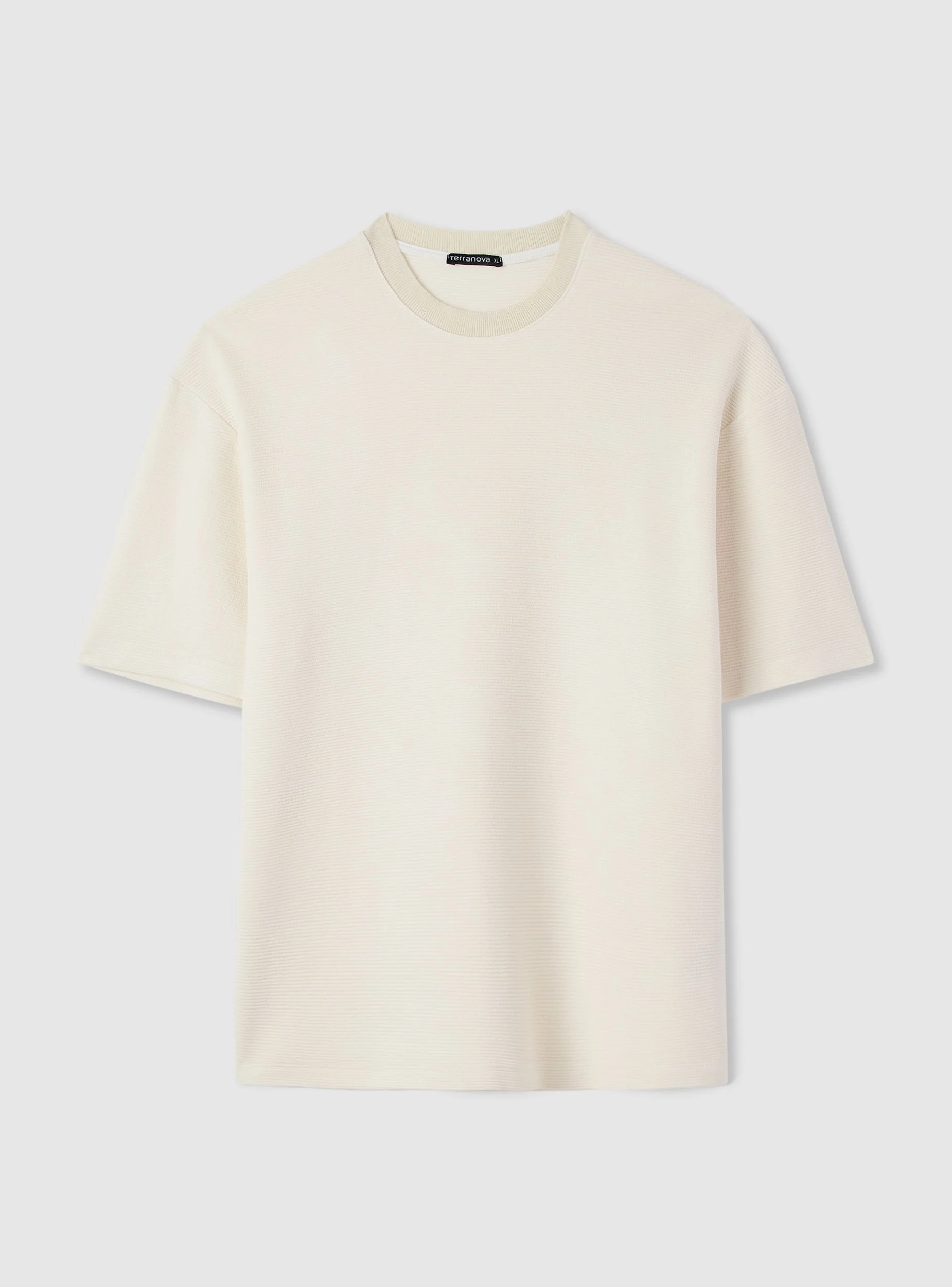 T-shirt in ottoman a tinta unita - Image 5