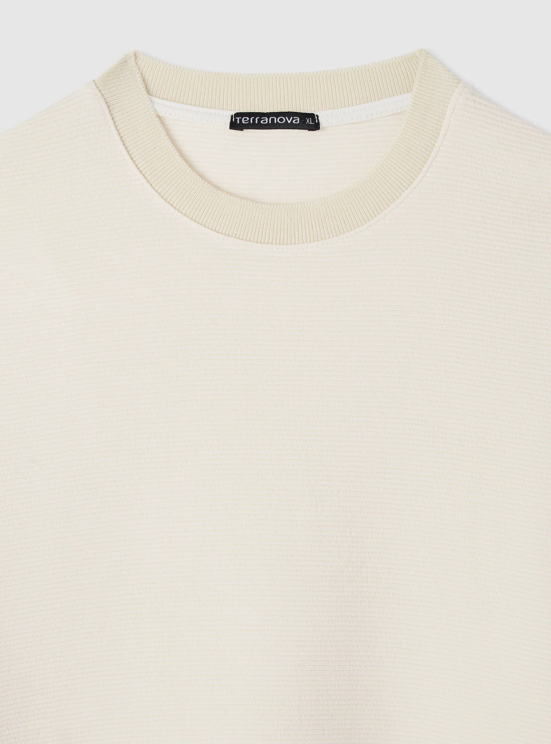 T-shirt in ottoman a tinta unita - Image 7