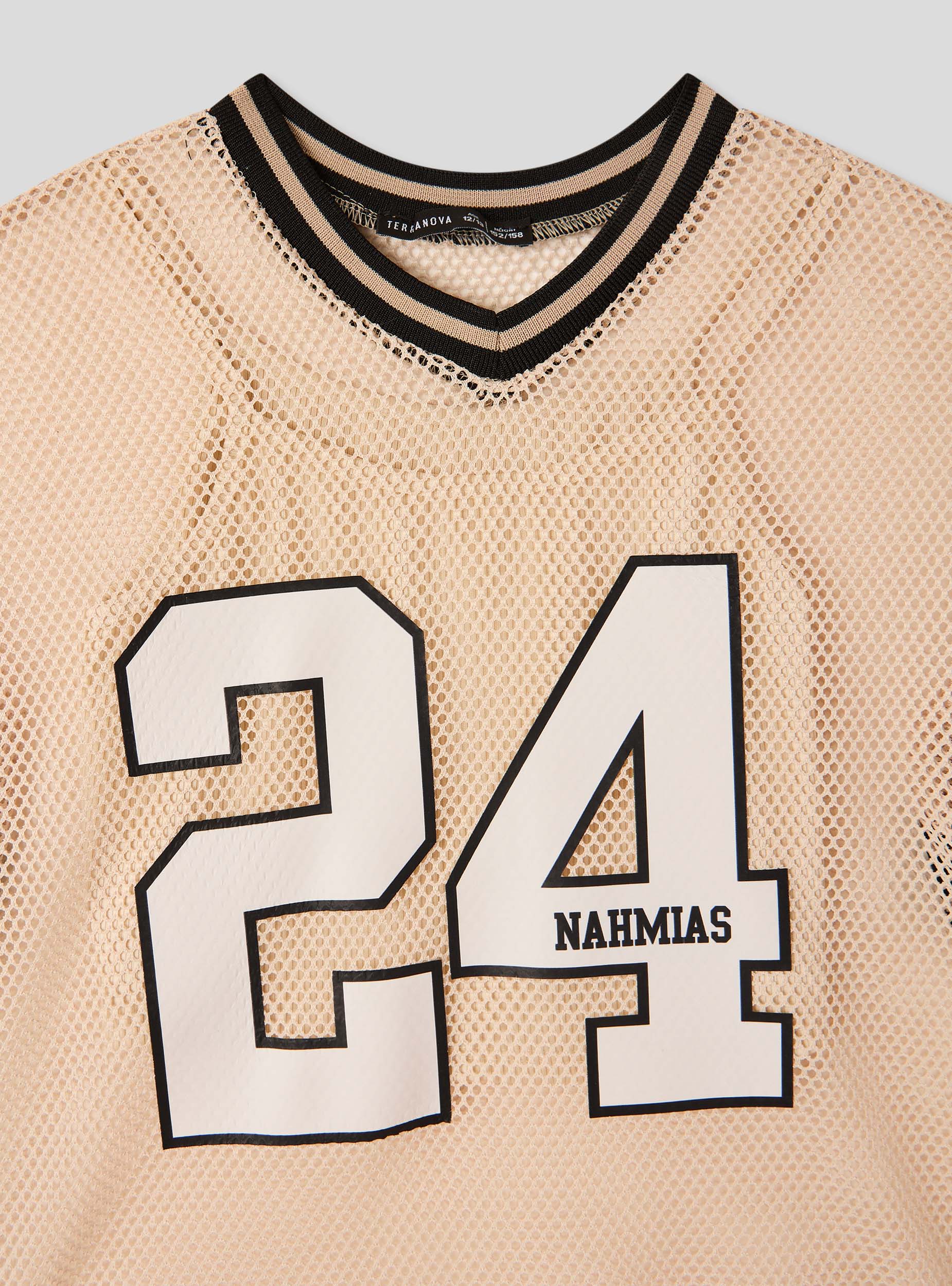 T-shirt in rete con stampa numero - Image 4