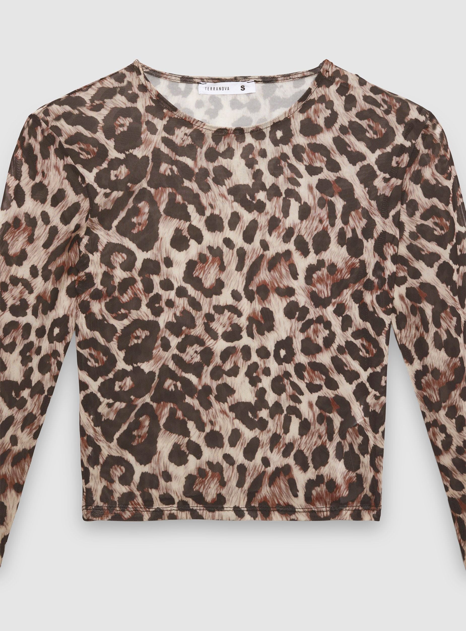 T-shirt in tulle animalier - Image 7