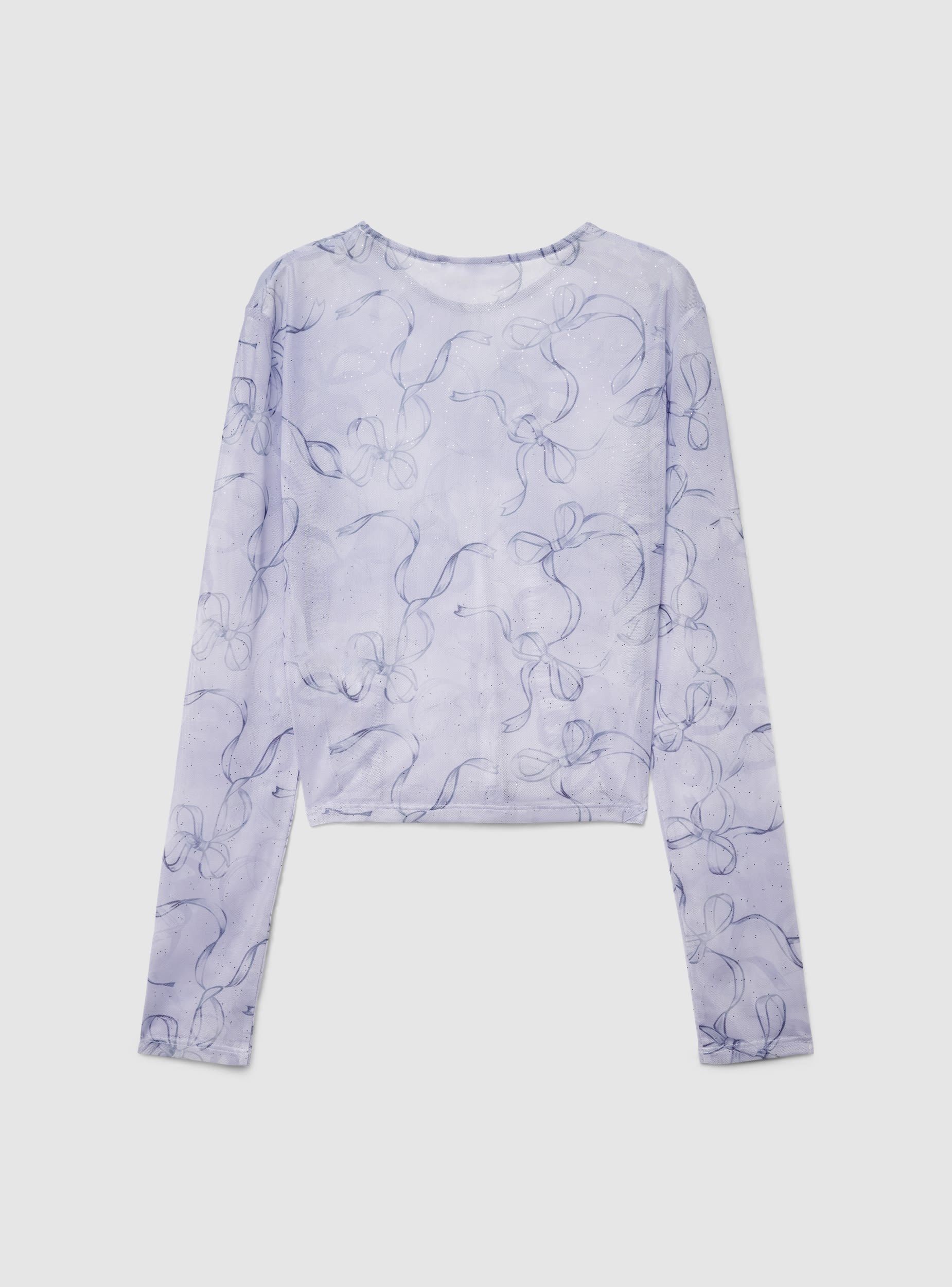 T-shirt in tulle con fiocchi e glitter - Image 6