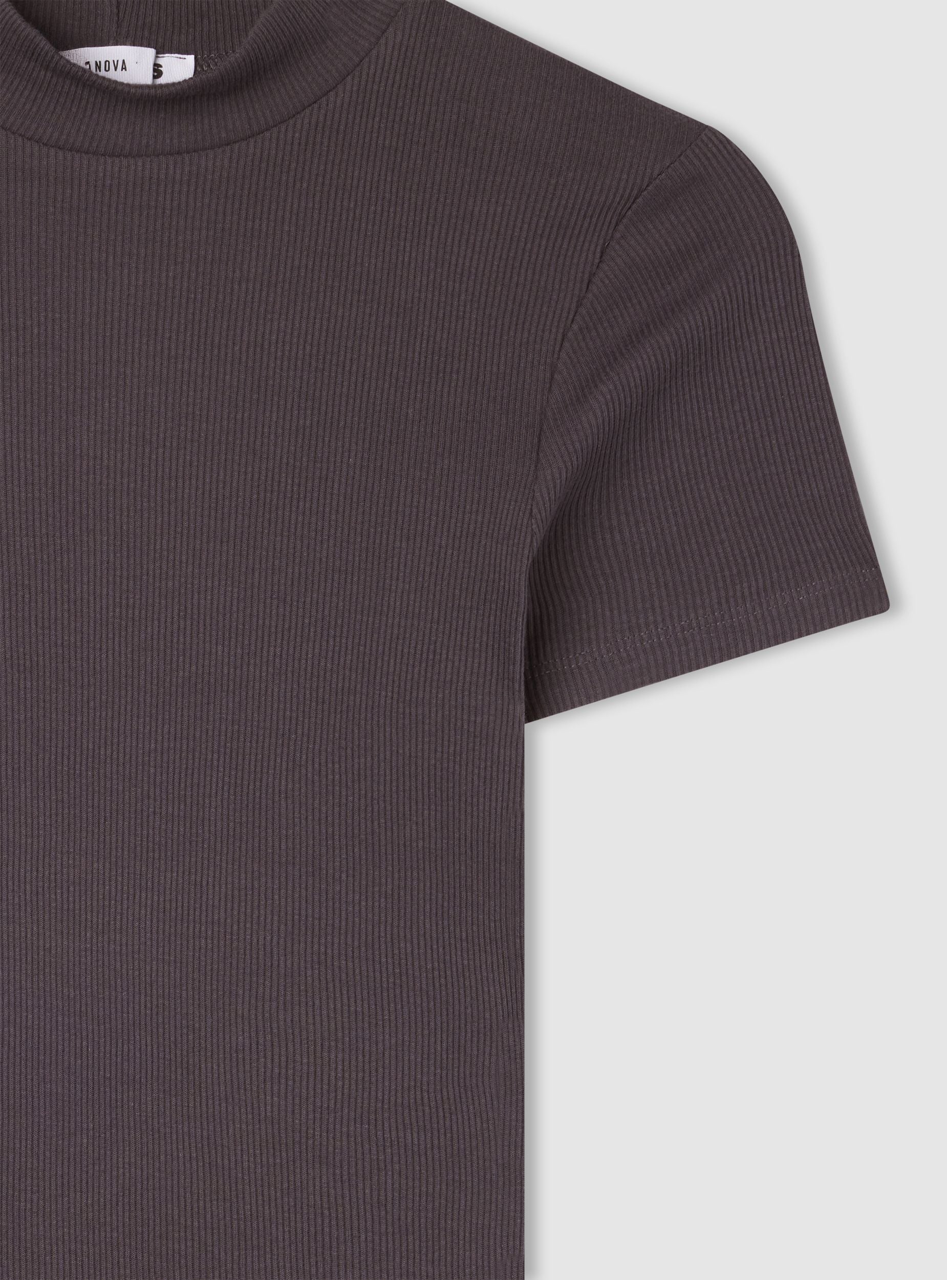 T-shirt lupetto a costine - Image 6