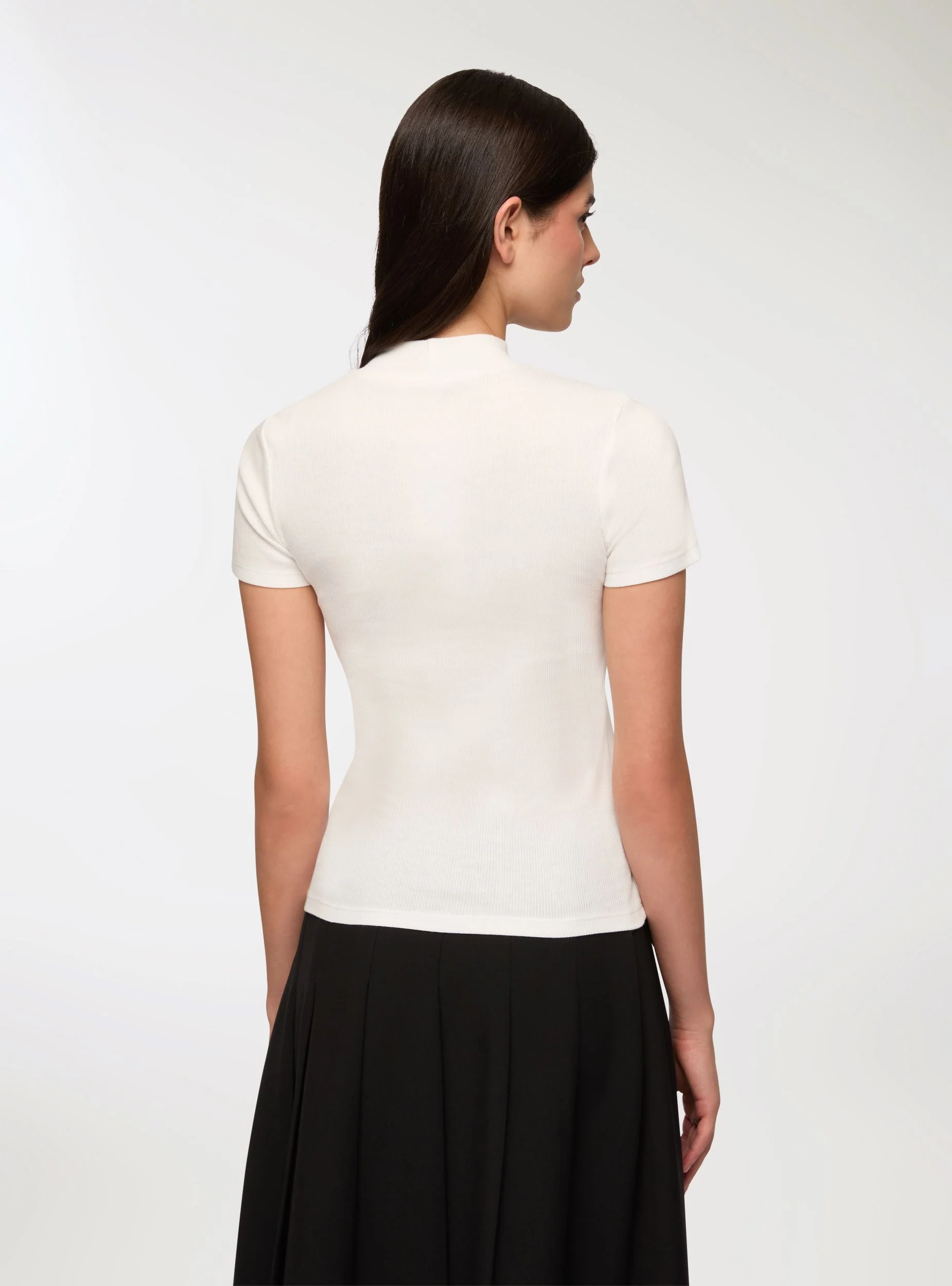 T-shirt lupetto a costine - Image 4