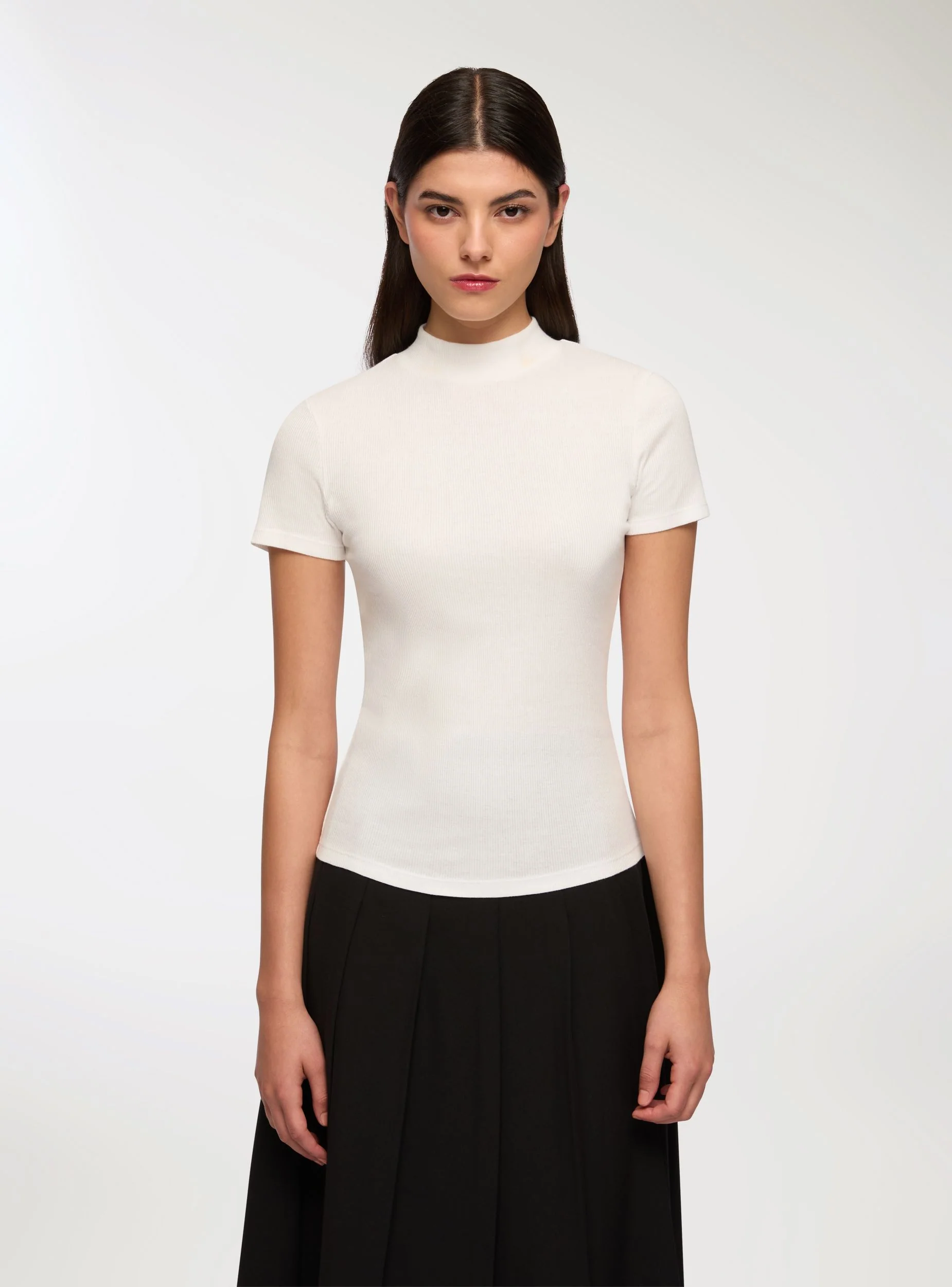 T-shirt lupetto a costine - Image 7