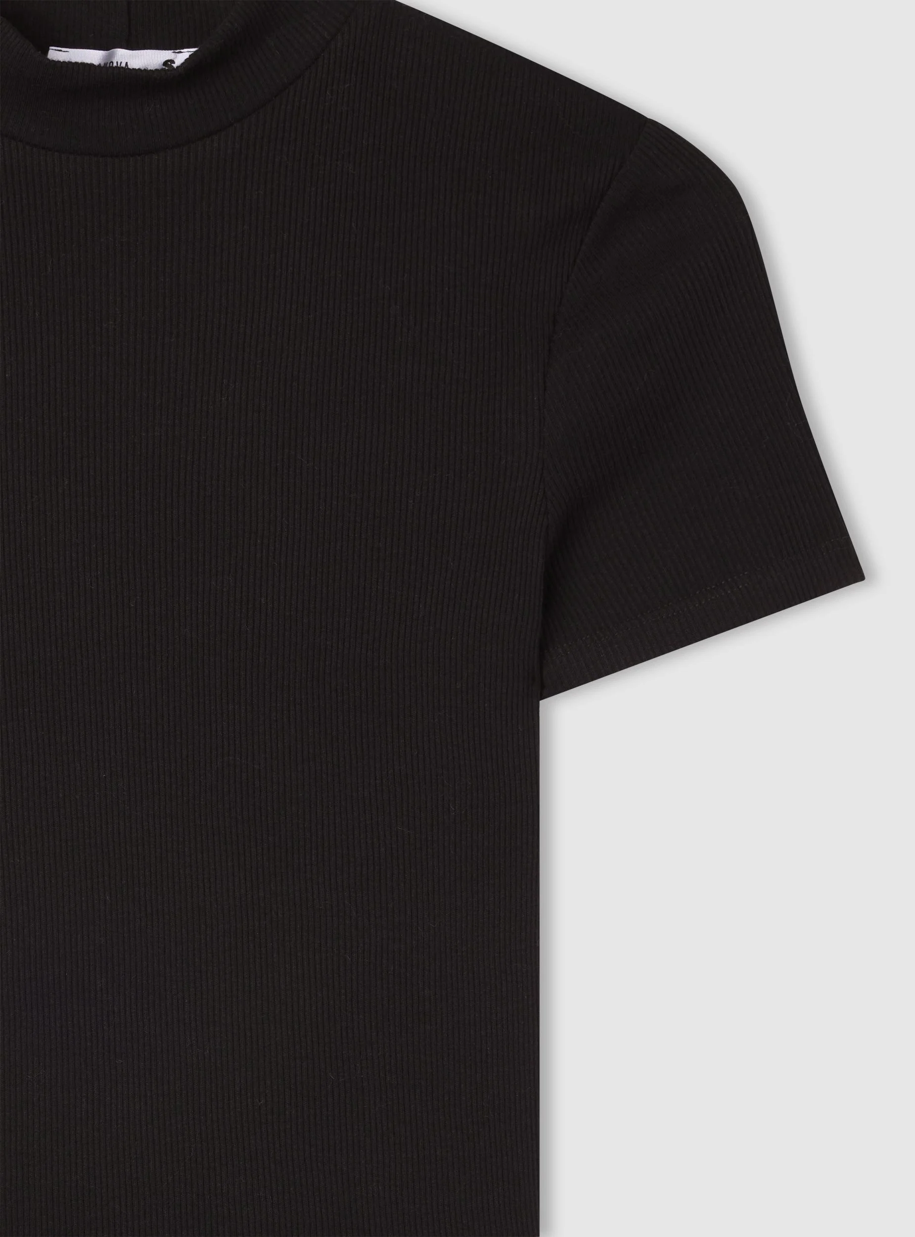 T-shirt lupetto a costine - Image 5