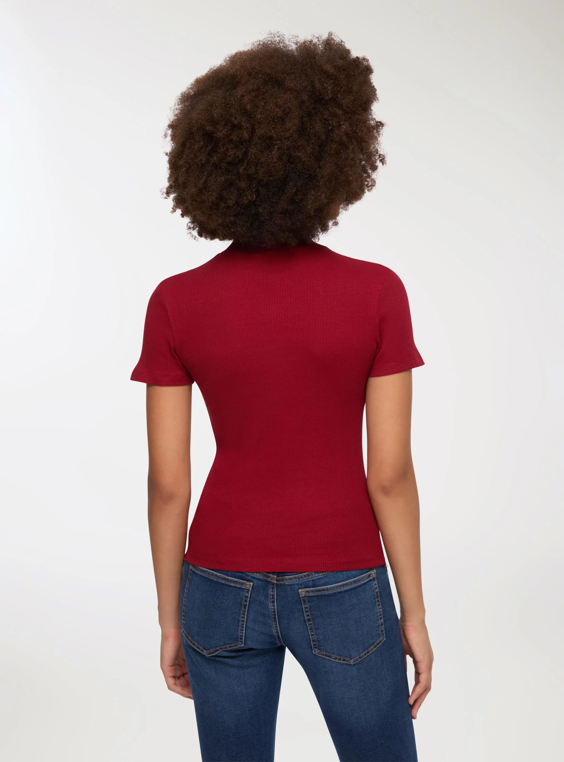 T-shirt lupetto a costine - Image 4