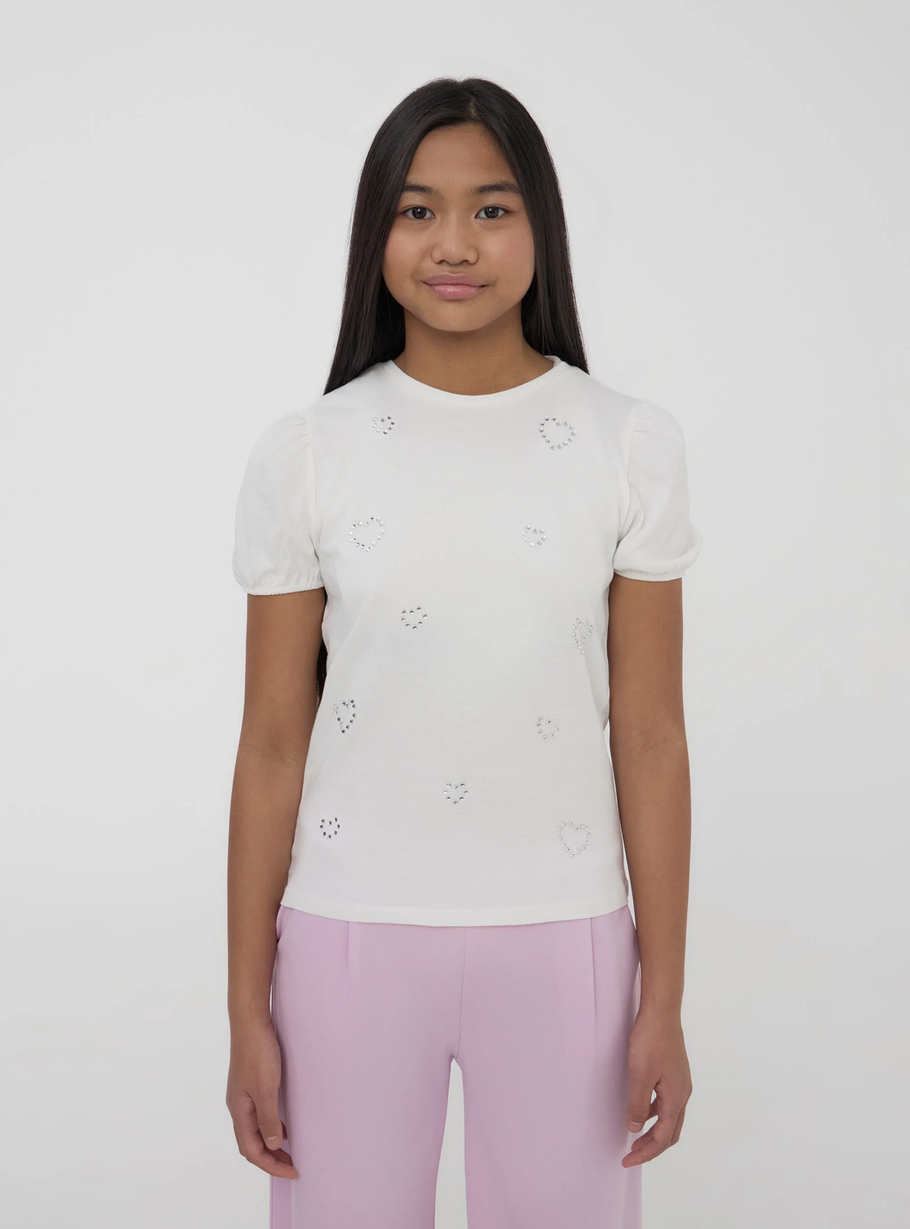 T-shirt maniche a palloncino e cuori - Image 7