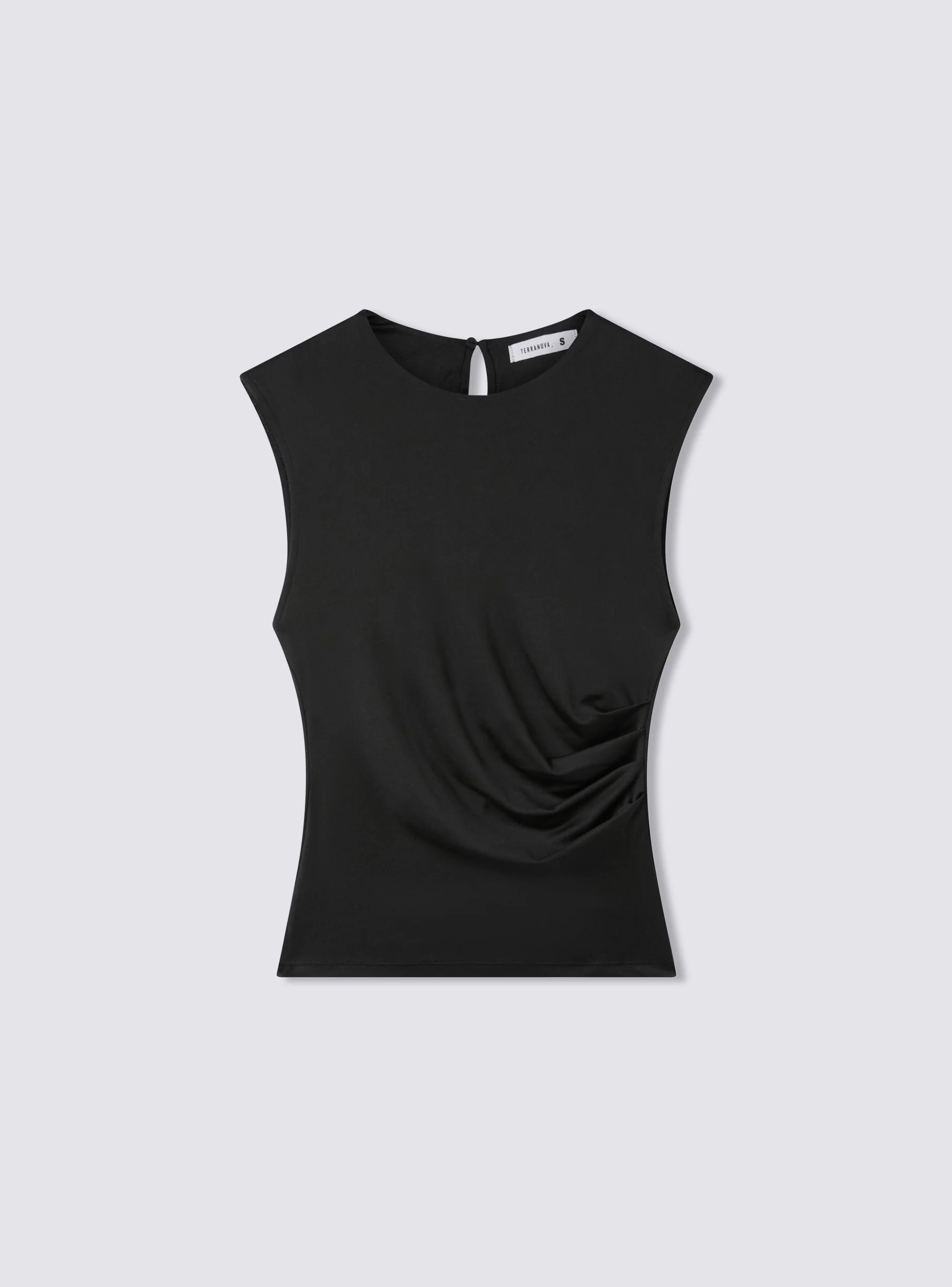 T-shirt maniche ad aletta con arriccio - Image 6