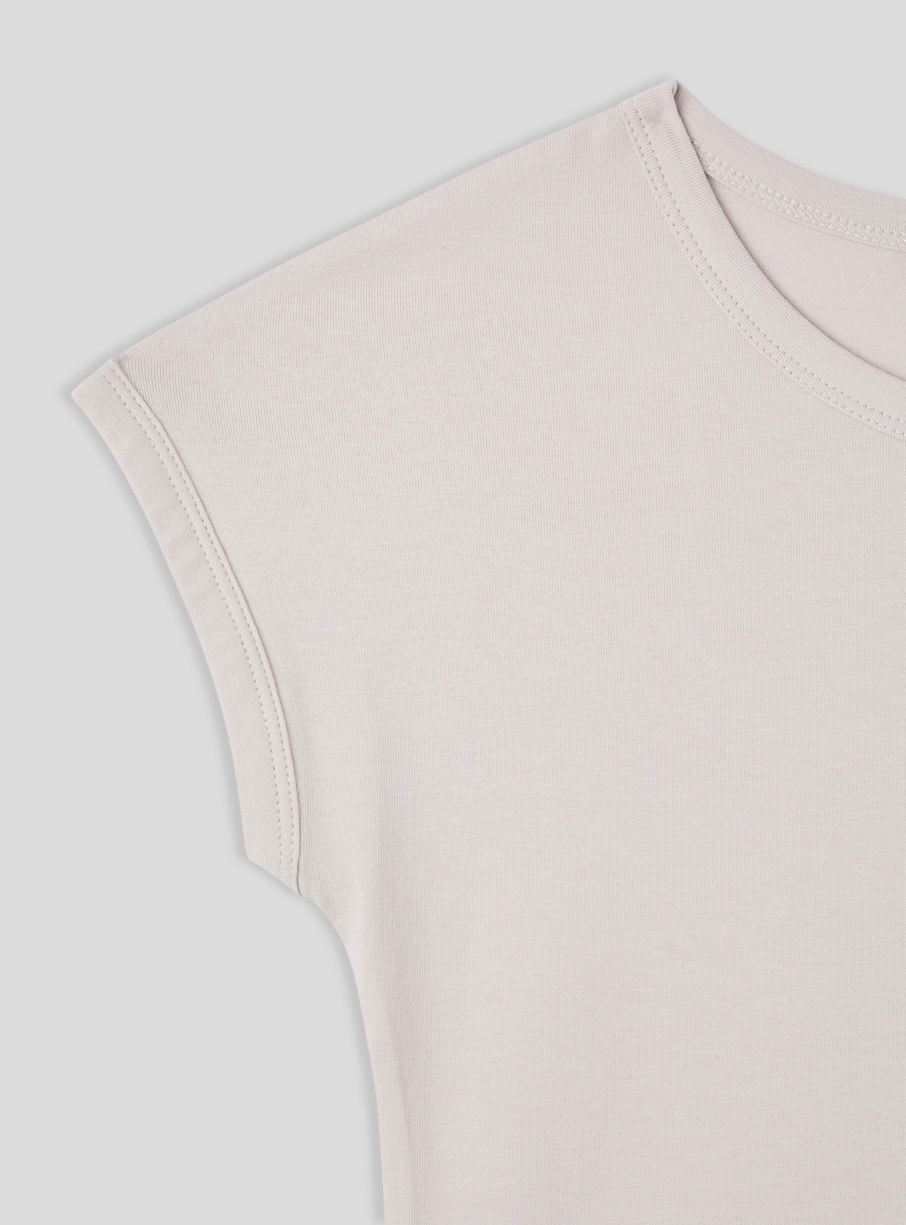T-shirt maniche ad aletta tinta unita - Image 5