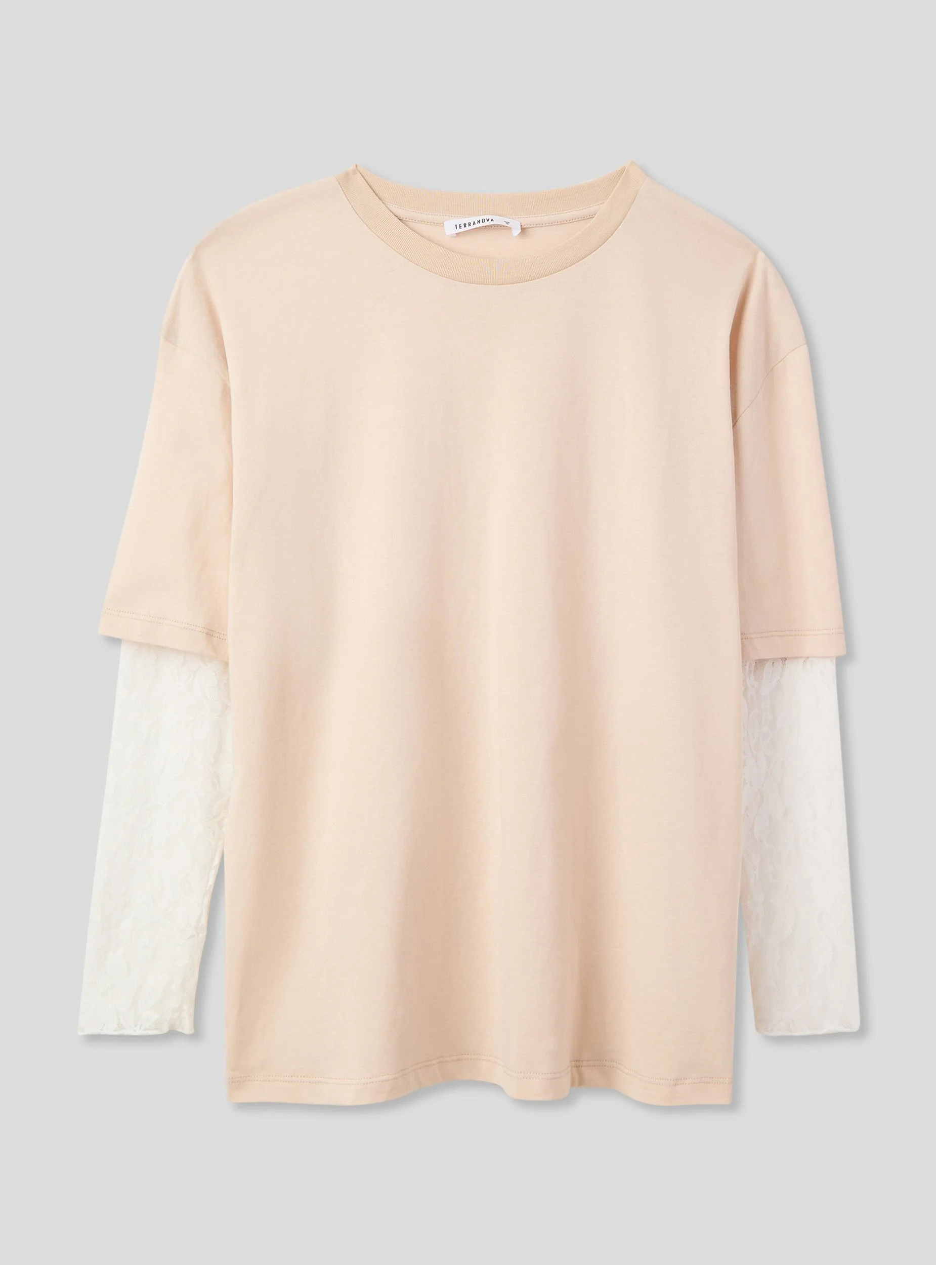 T-shirt maniche lunghe in pizzo - Image 6