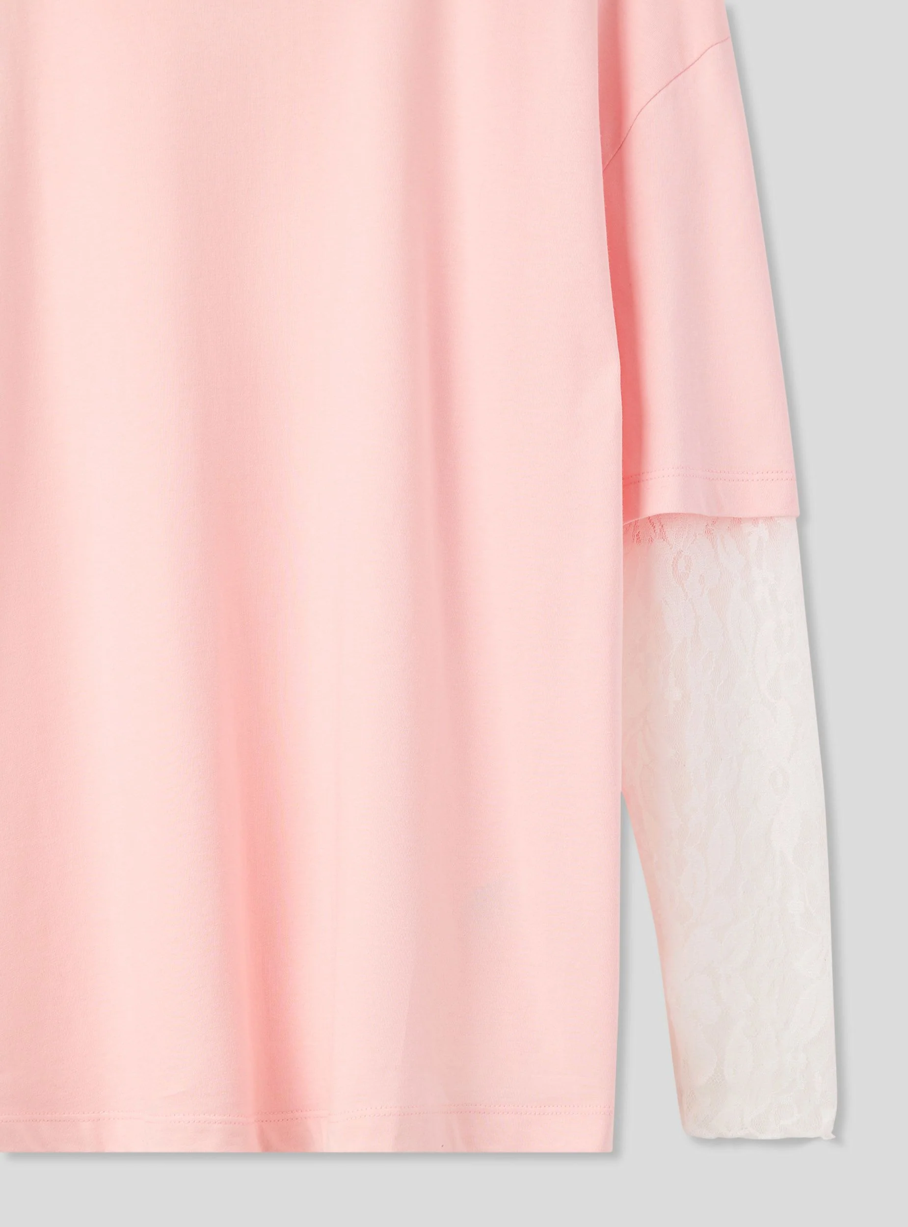 T-shirt maniche lunghe in pizzo - Image 5